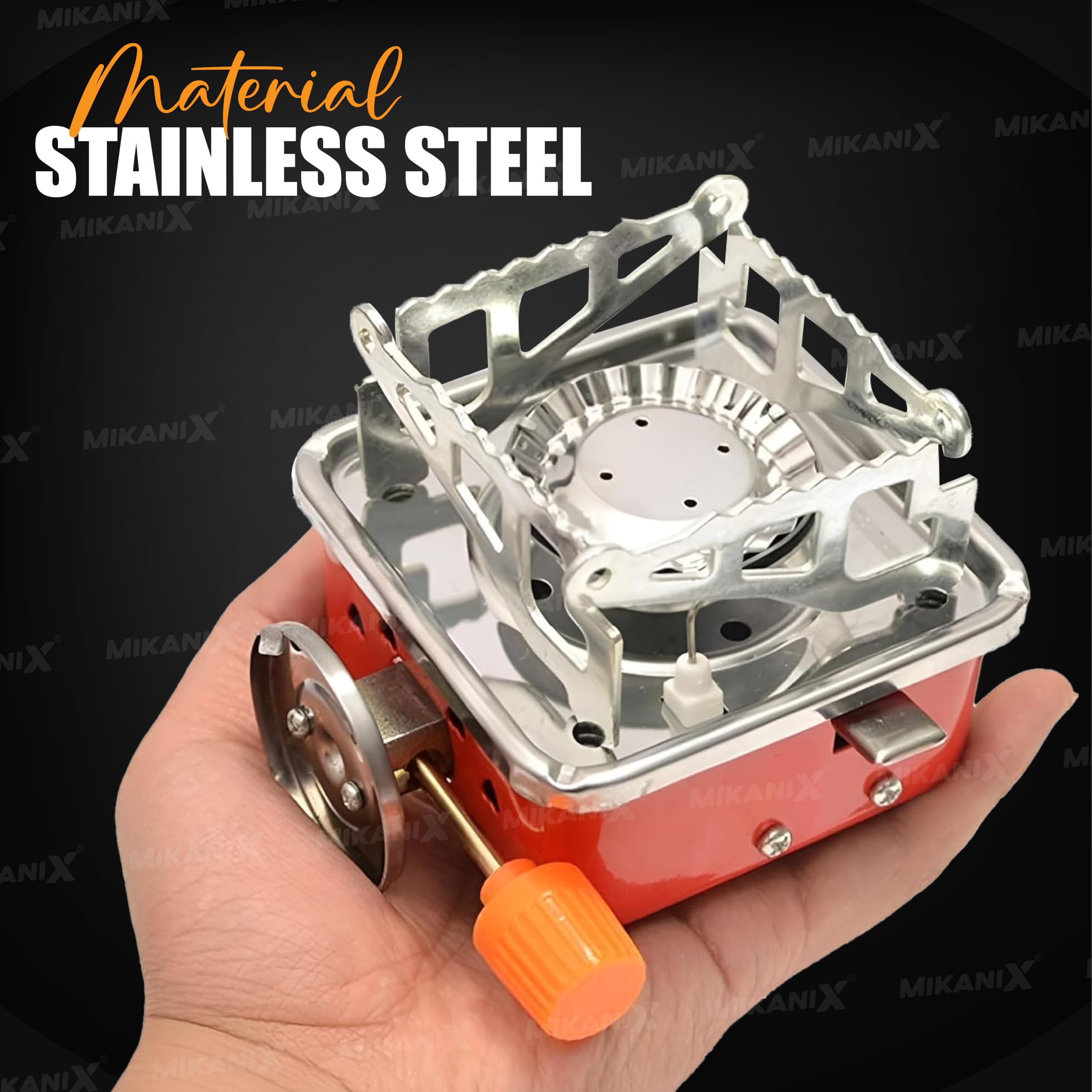 Mikanix 6 MONTHS WARRANTY Portable Mini Gas Stove/Butane Gas Burner For Camping, Picnic, Travelling & Hiking With Folding Furnace