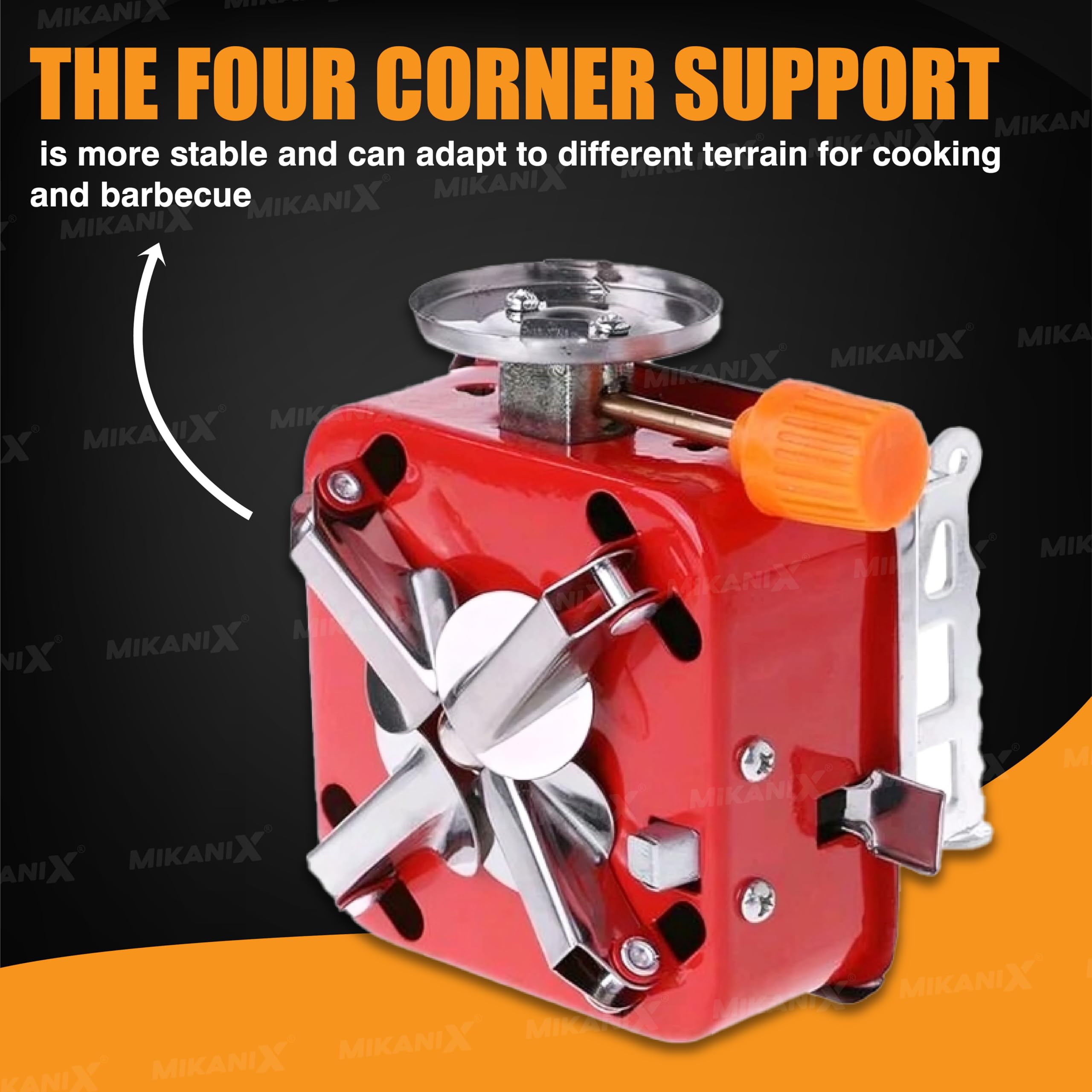 Mikanix 6 MONTHS WARRANTY Portable Mini Gas Stove/Butane Gas Burner For Camping, Picnic, Travelling & Hiking With Folding Furnace