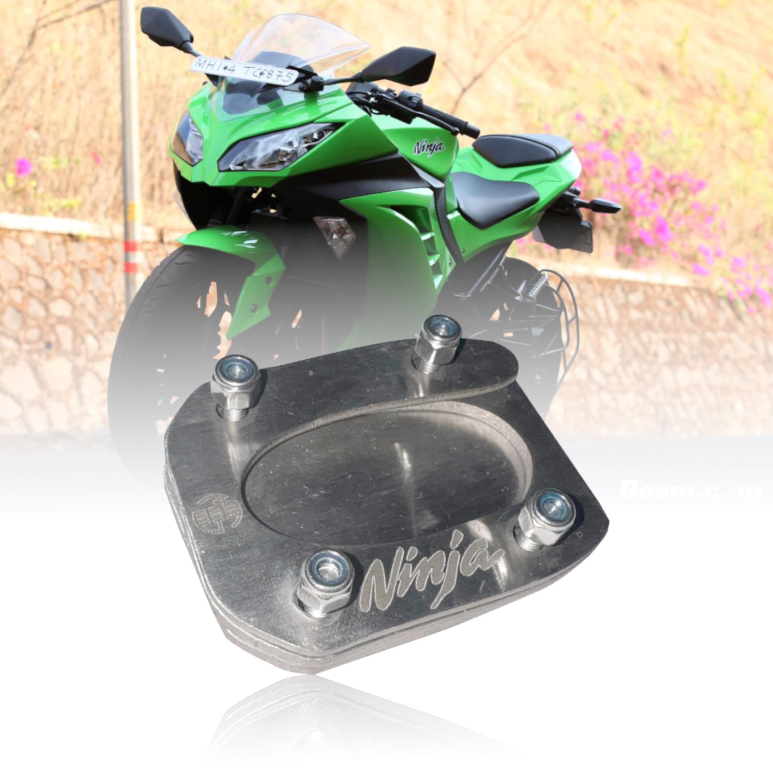 OBEROI'S TRADERS Premium Stainless Steel Side Stand Extender Replacement/Compatible with/for Kawasaki Ninja 300