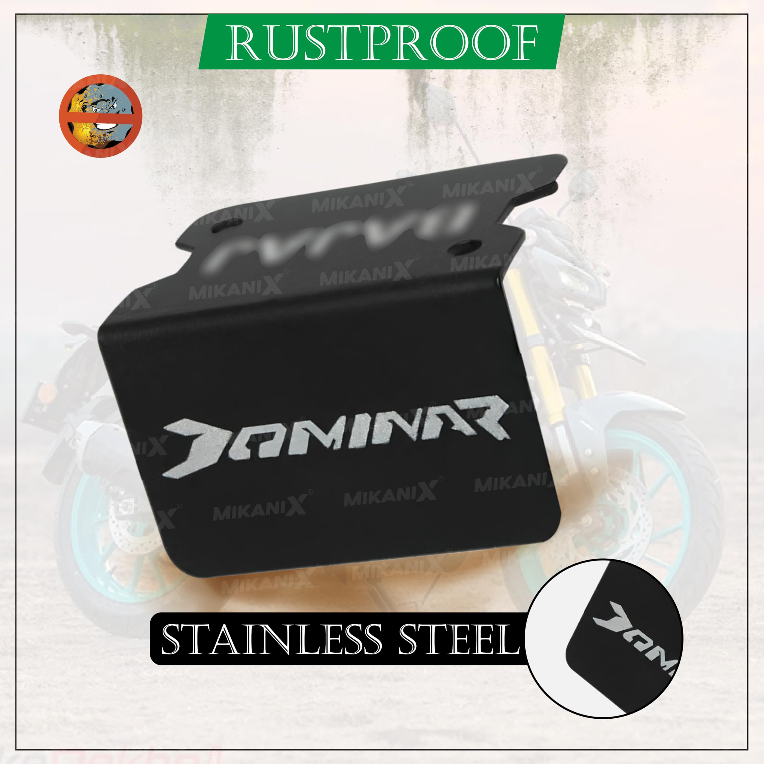 OBEROI'S TRADERS Dominar 250/400 Stainless Steel Bike Front Disc Brake Fluid Reservoir Oil Cap Guard Protector Cover
