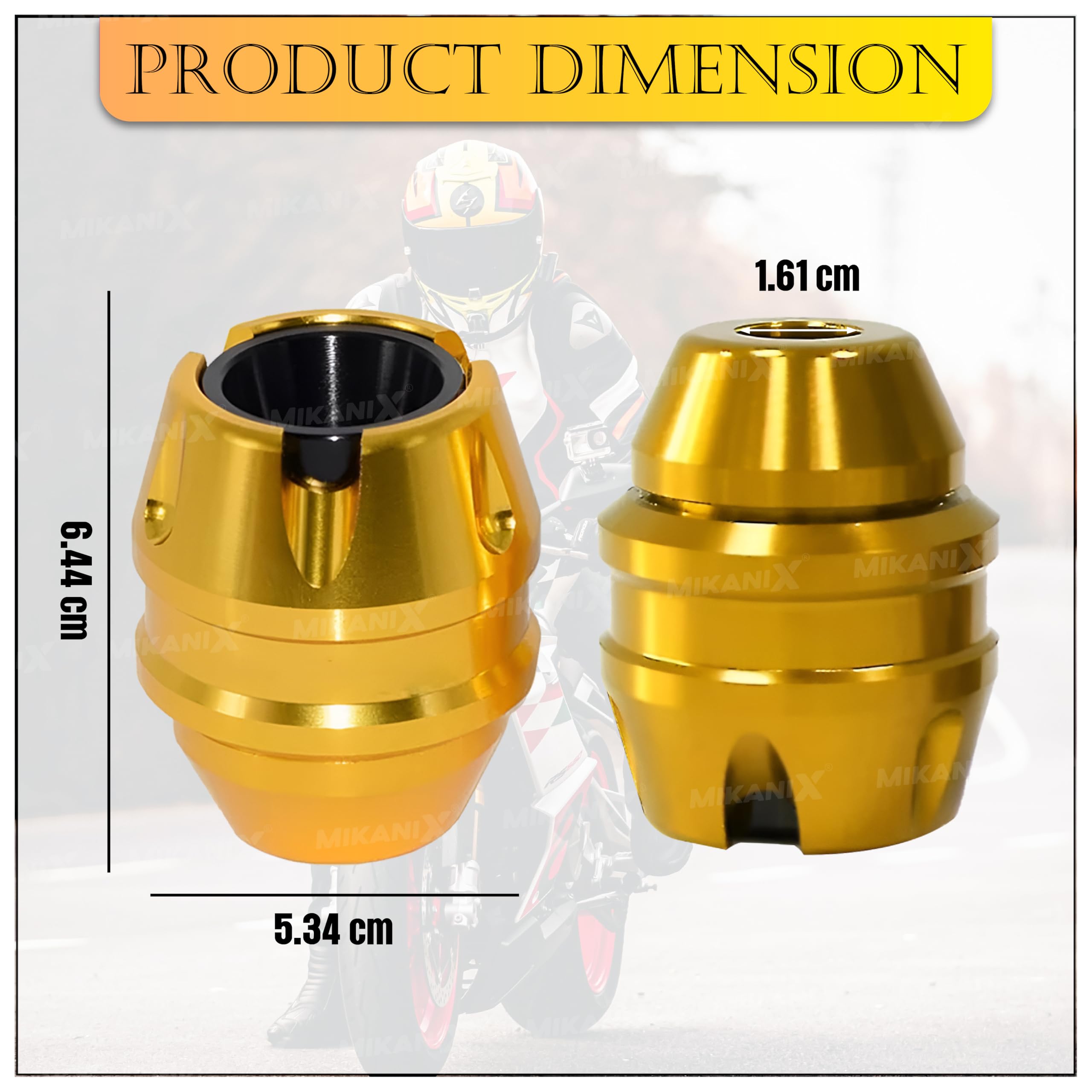 MIKANIX Universal Motorcycle Front Fork Slider | Wheel Frame Slider | Axle Protector Bike Crash Guard for All Bikes