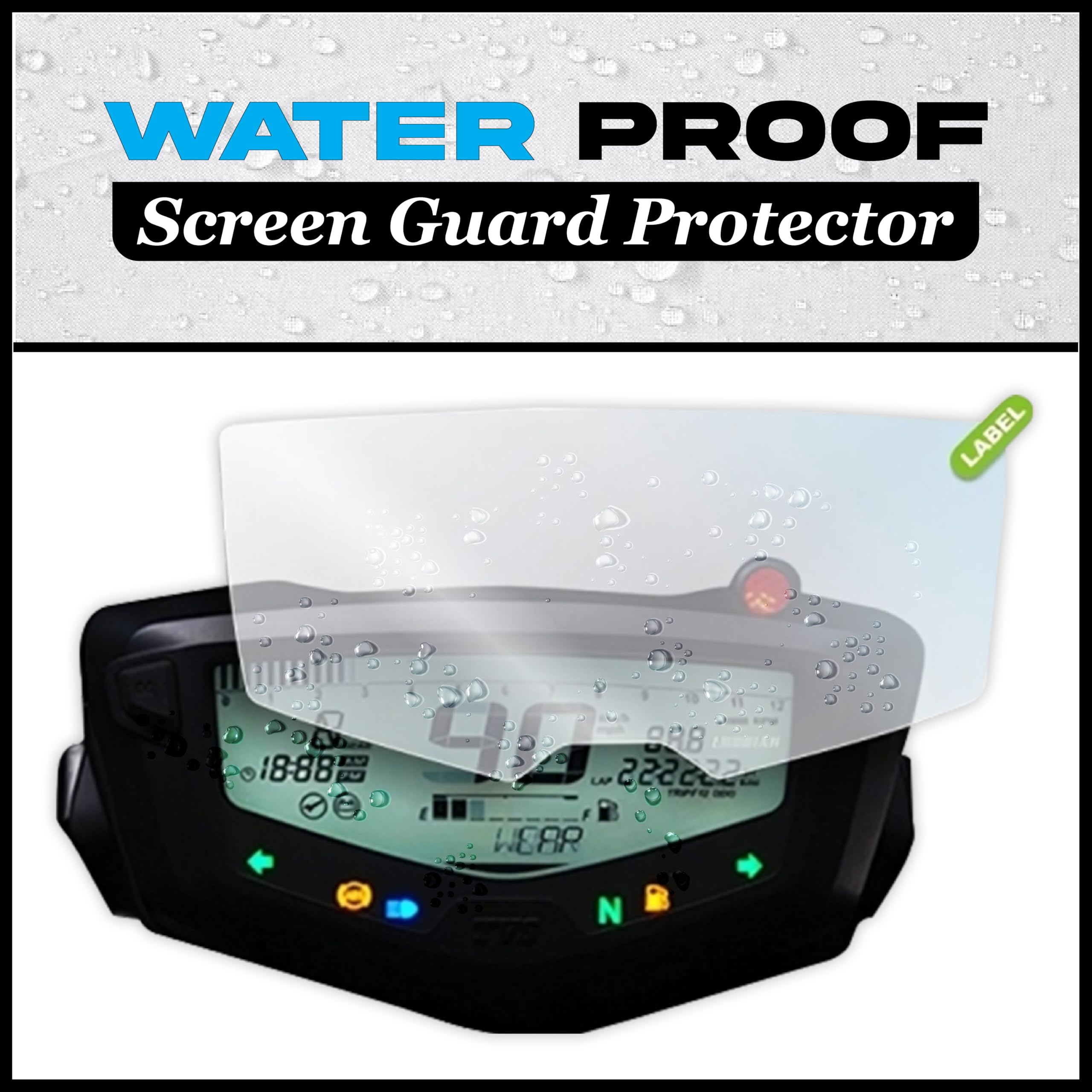 MIKANIX Speedo Meter Display Screen Tempered Glass Guard Anti Scratch Protector Compatible for TVS Apache 160 4V & 200