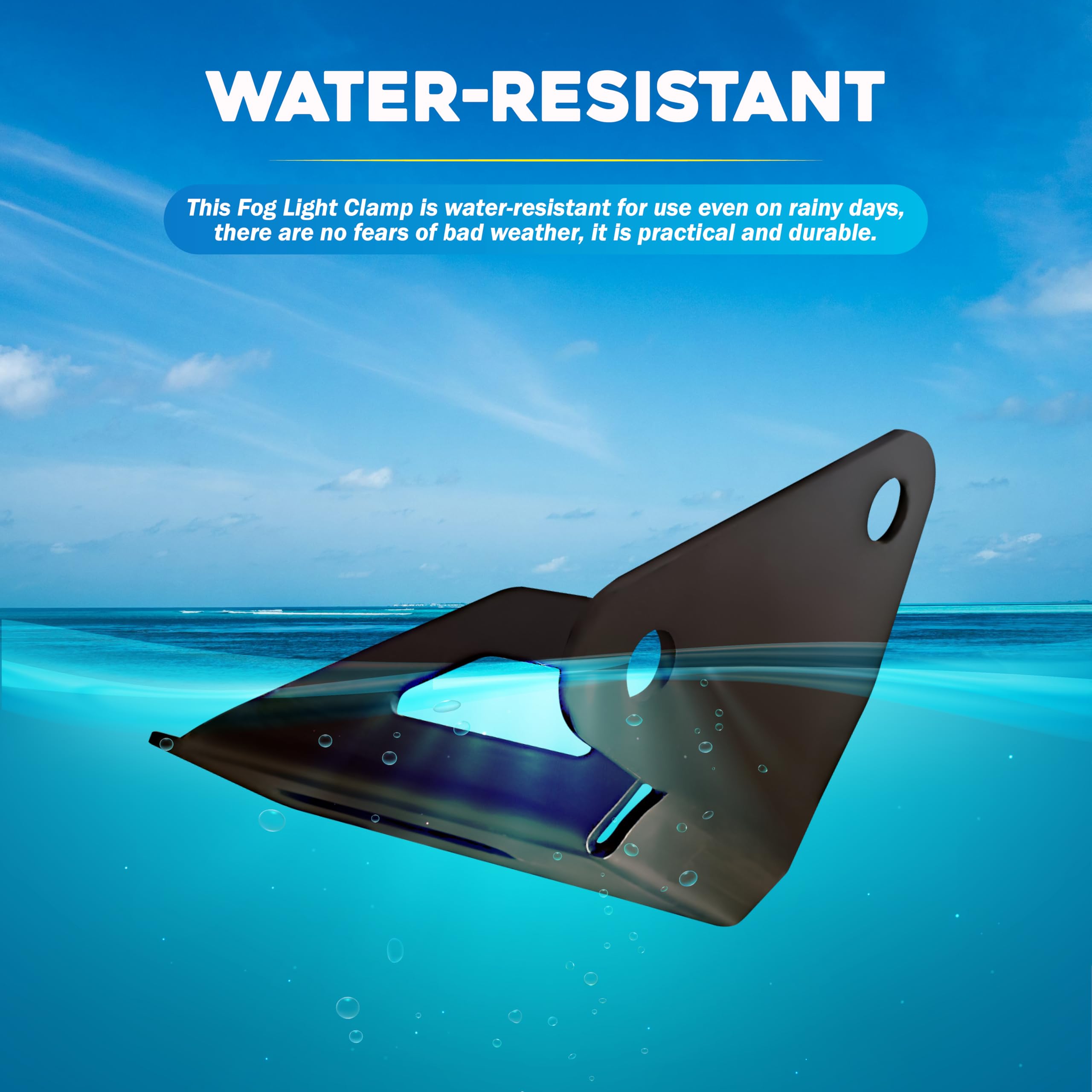 OBEROI'S TRADERS Universal Motorcycle Fog Light Mounting Bracket Clamp Set | Heavy Duty Construction | Light Holder with Complete Fitting Kit for Front Fork or Frame Installation