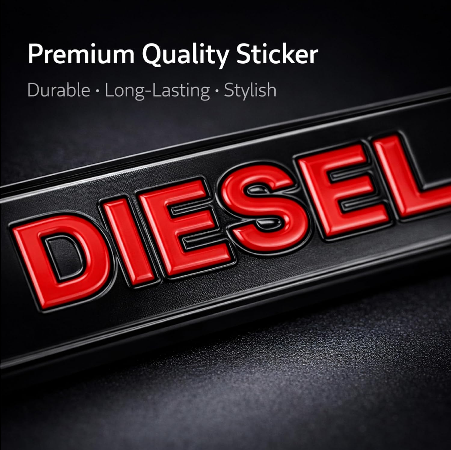 MIKANIX Car Diesel & Petrol Fuel Tank Cap Emblem Sticker | 3D Abs Fuel Indicator Badge | Universal Fit | Durable, Waterproof & Easy Peel Stick
