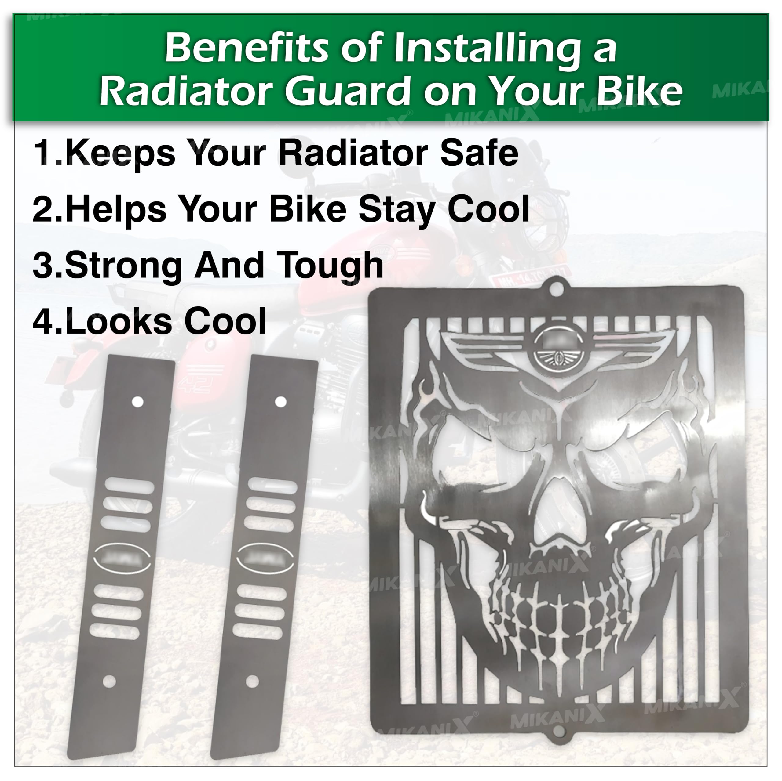 MIKANIX Premium Radiator Guard Grill Compatible with/for JAWA