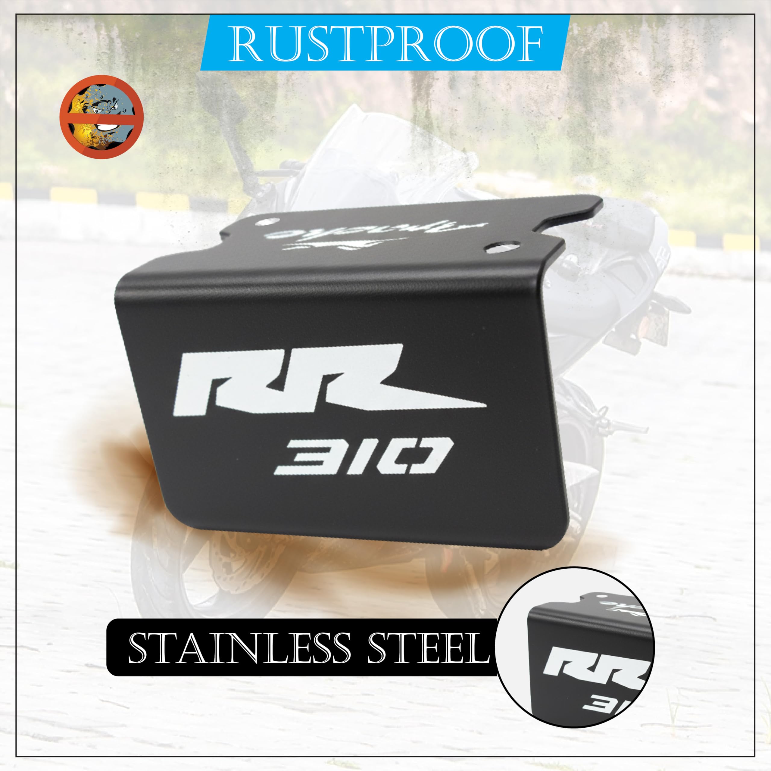 OBEROI'S TRADERS Apache RR 310 Stainless Steel Bike Front Disc Brake Fluid Reservoir Oil Cap Guard Protector Cover