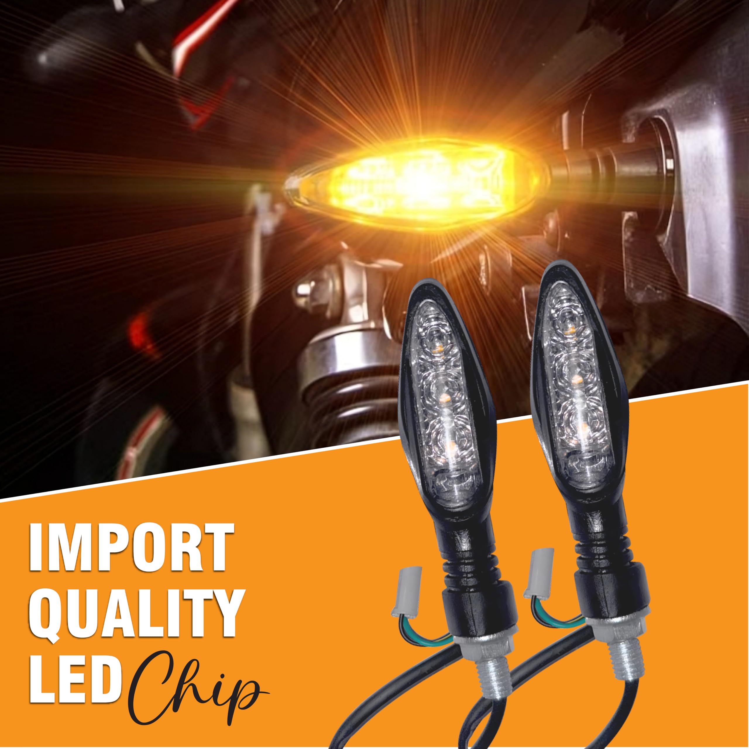 MIKANIX Amber LED Turn Signal Indicator Light for KTM Bikes