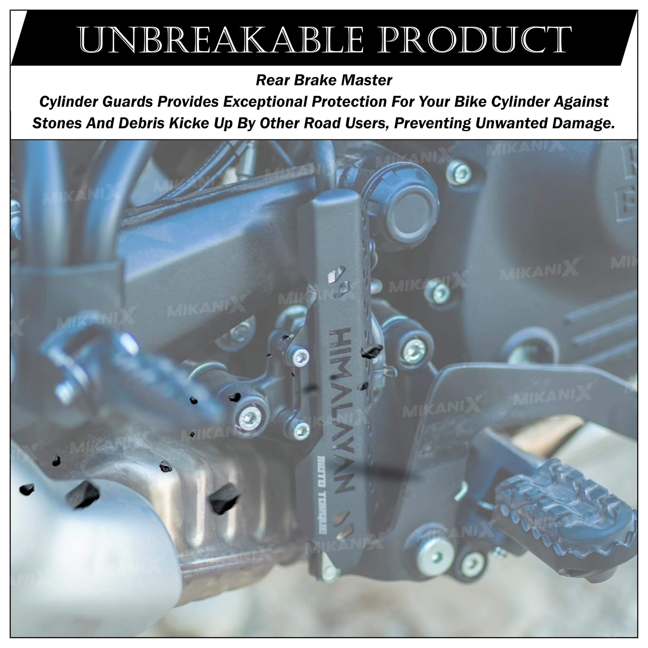 MIKANIX Bike Rear Master Cylinder Guard for Royal Enfield Himalayan 450
