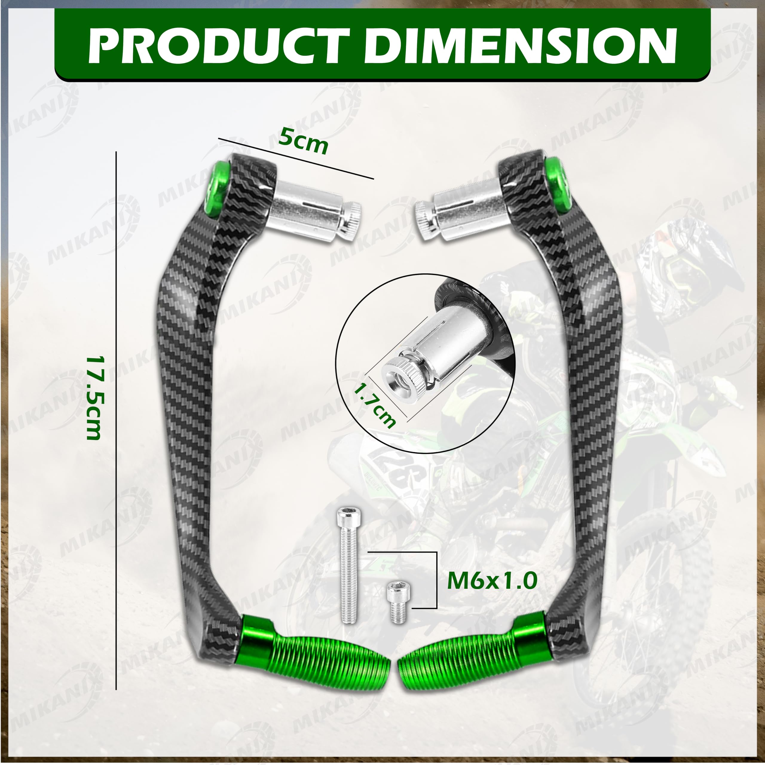 OBEROI'S TRADERS Carbon Finish CNC Aluminum Universal Motorcycle Lever Guard | Handle Bar End Brake Clutch Lever Protective Guards | Hand Guards for All Bikes