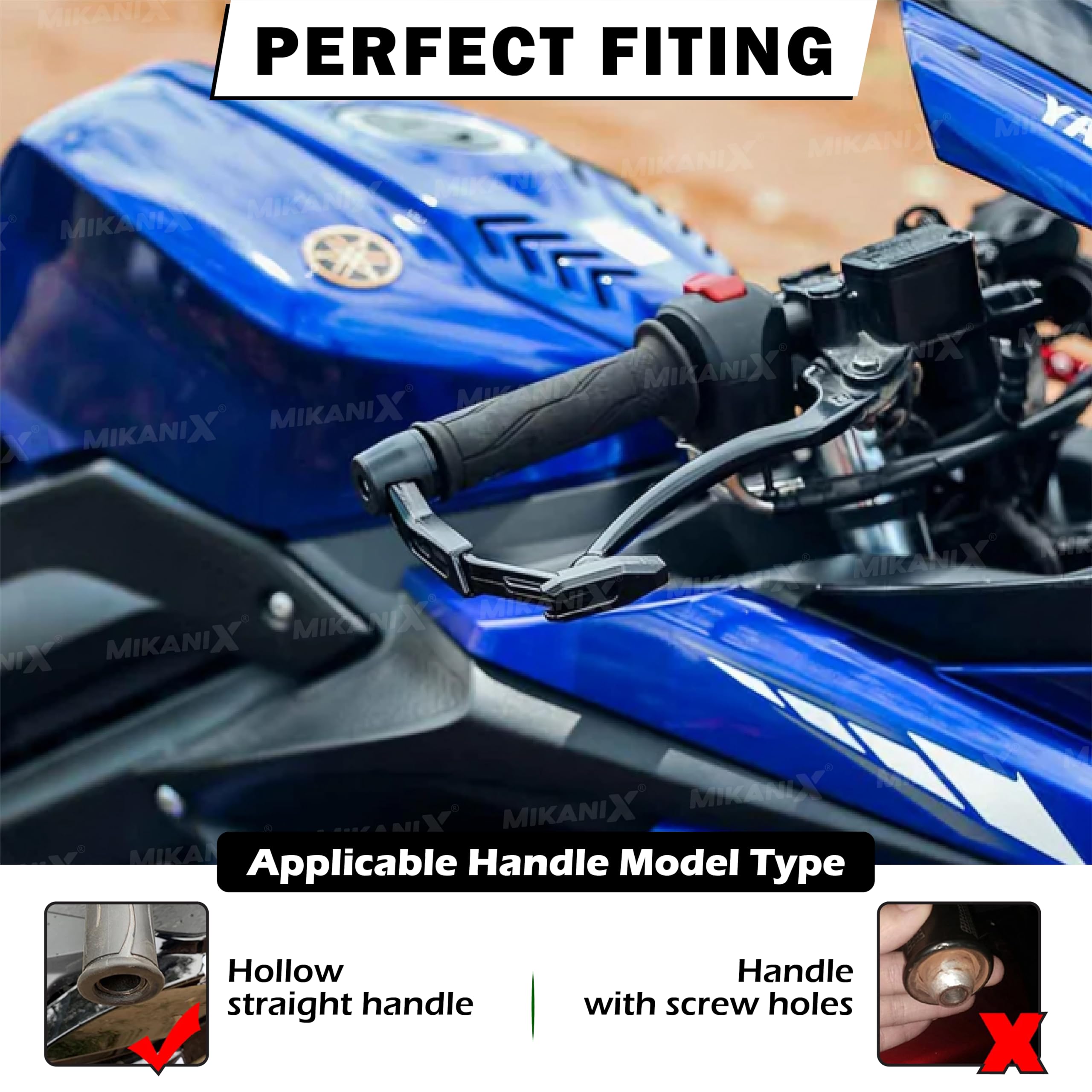 OBEROI'S TRADERS CNC Aluminium Motorcycle Handlebar Brake Clutch Lever Guard | Handle Bar End Protector | Handlebar Hand Guard Universal for All Bike