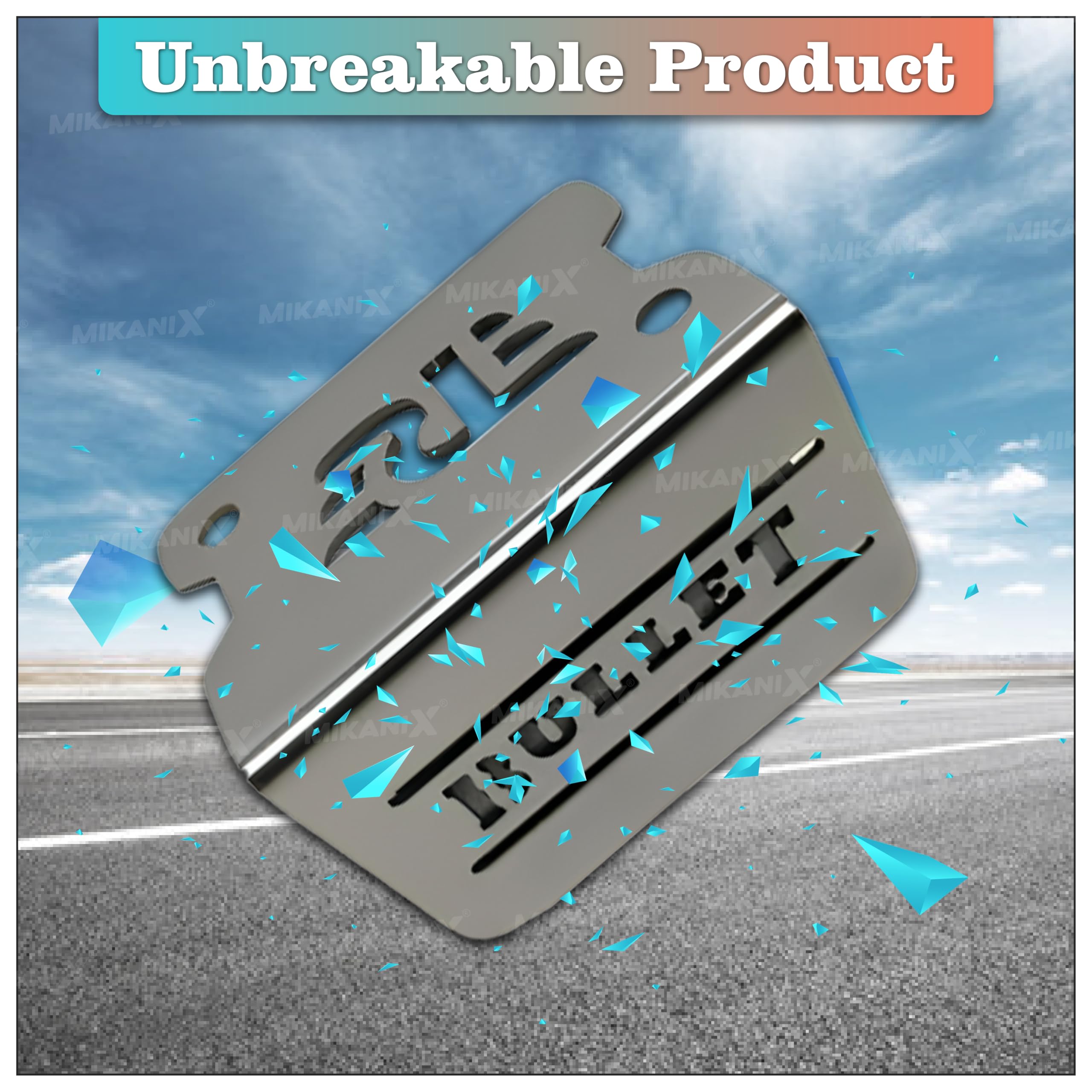 OBEROI'S TRADERS Stainless Steel Disc Brake Fluid Oil Reservoir Cap/Cover Oil Container Guard Compatible with All Royal Enfield Motorcycles