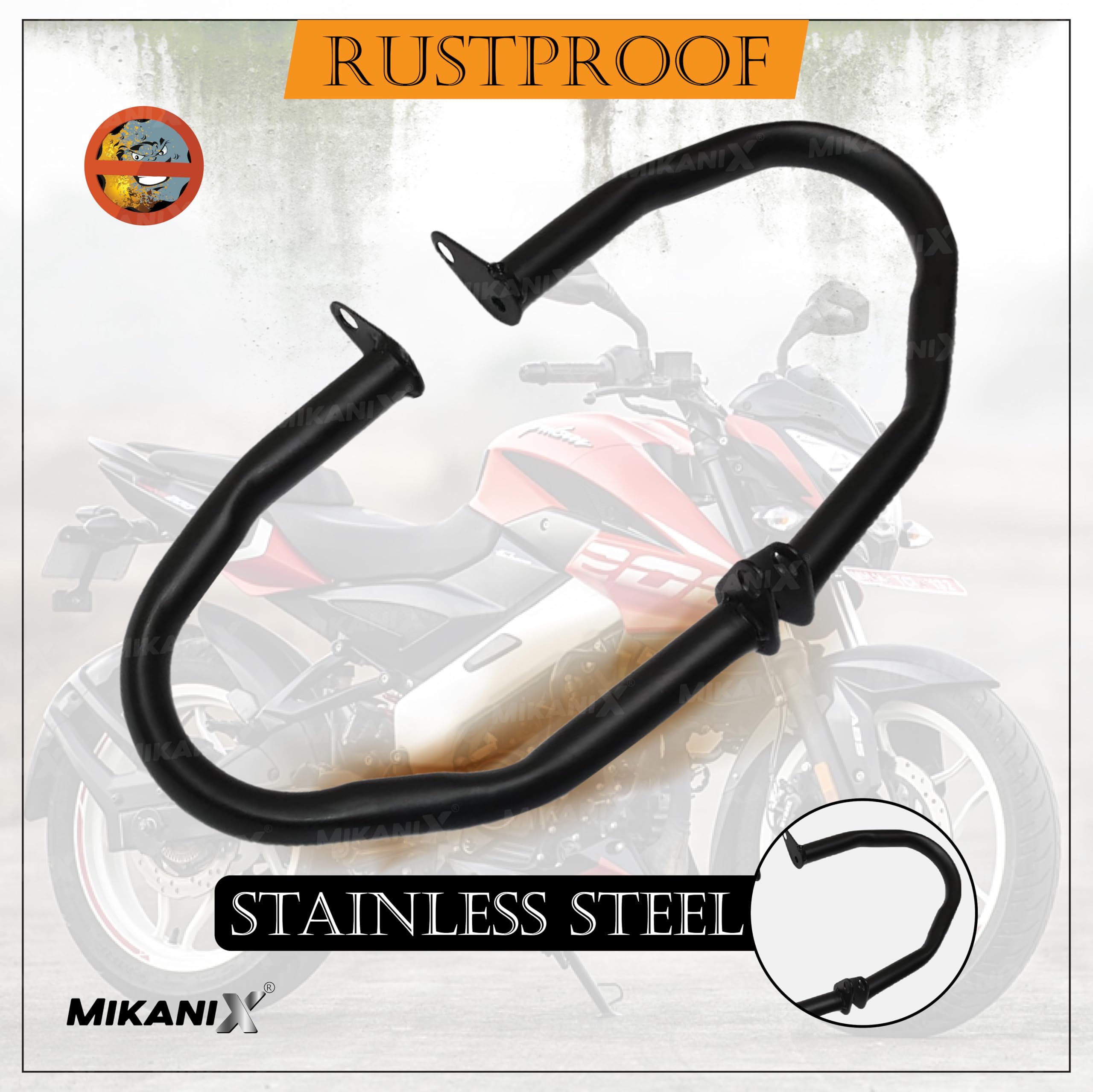 MIKANIX Pulsar NS 160/200 Heavy Duty Bike Leg Guard Bike Crash Guard