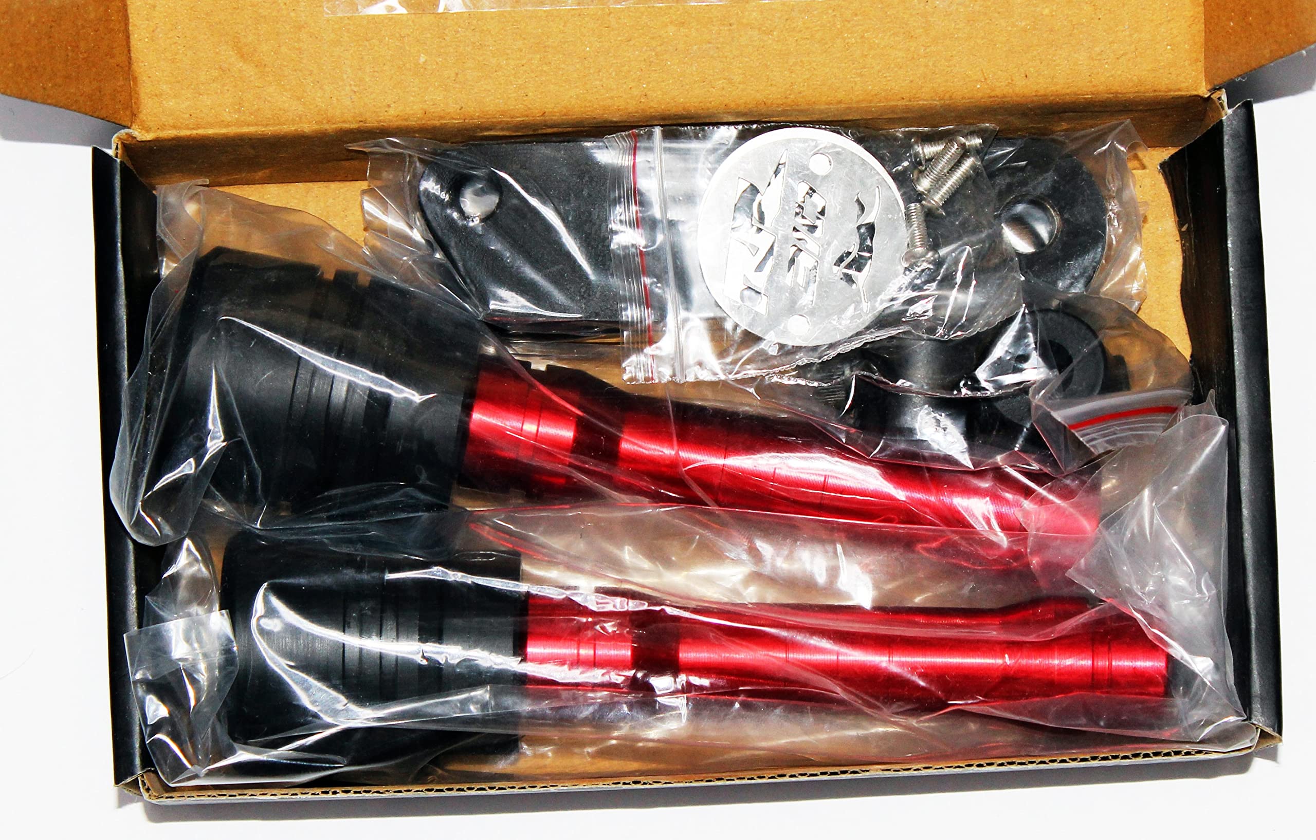 Mikanix Premium Frame Sliders for TVS Apache RR 310 (Red)