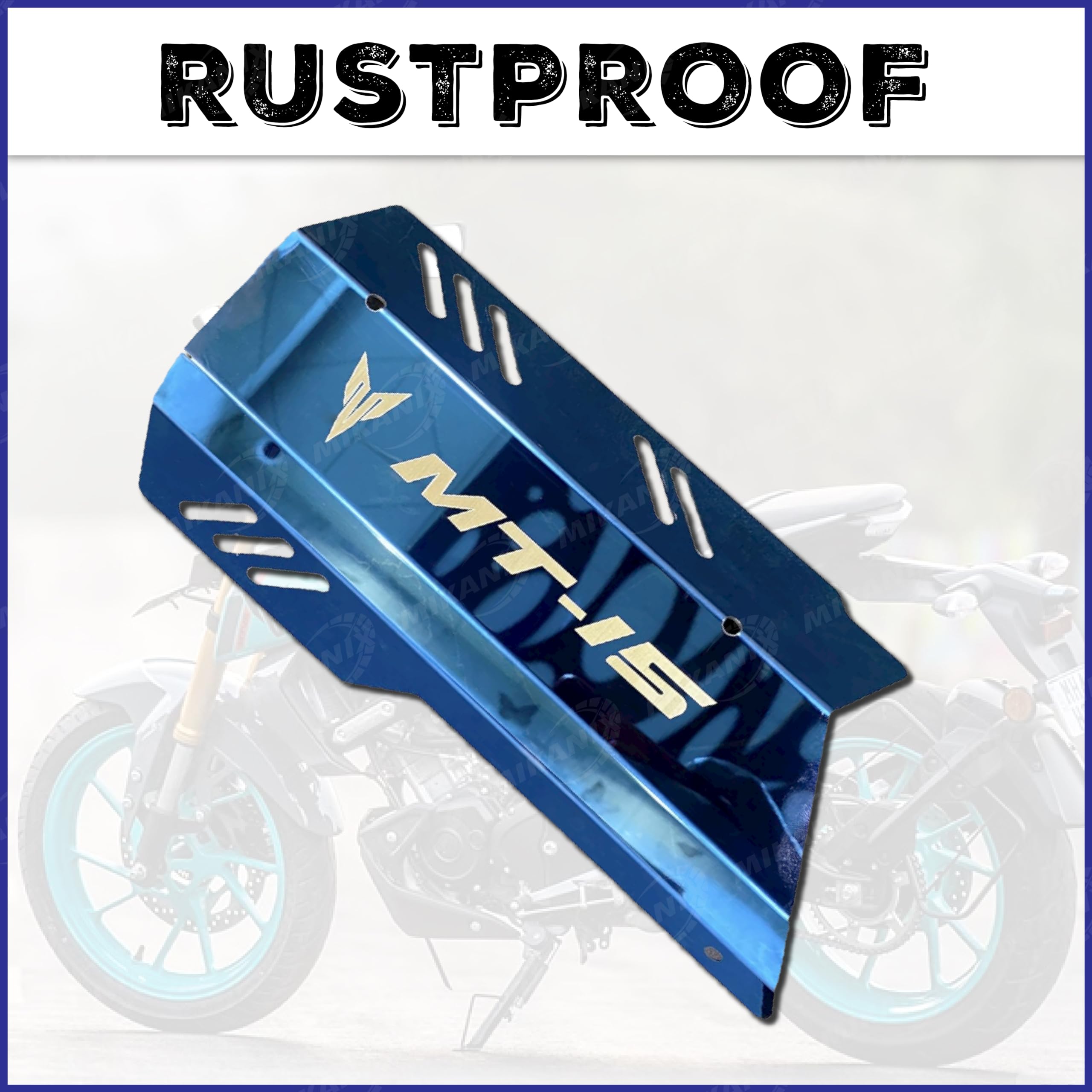 MIKANIX Premium Yamaha MT-15 Exhaust Cover Silencer Protector (Blue)
