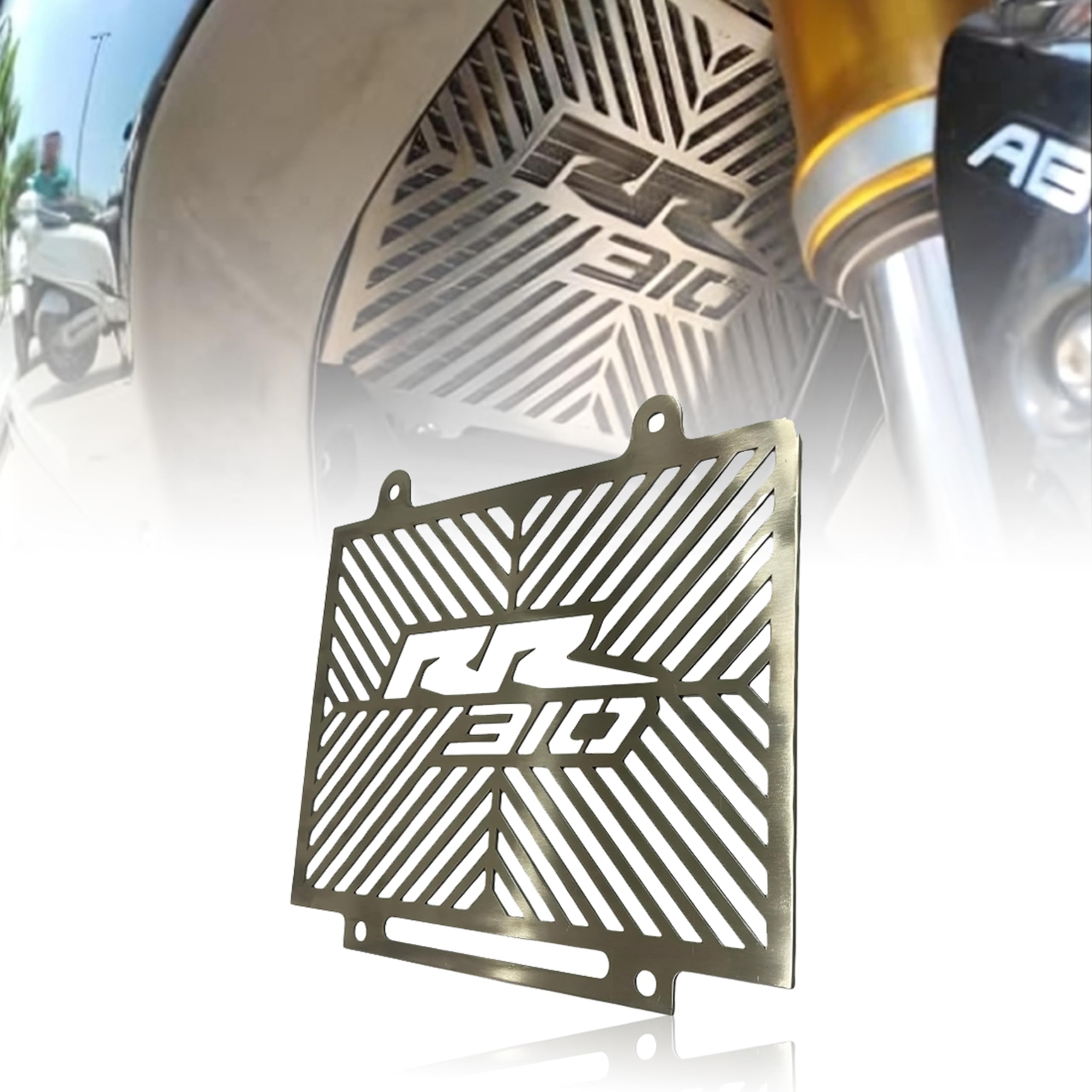 OBEROI'S TRADERS Stainless Steel Bike/Motorcycle Radiator Guard Protector Grill Cover Compatible with TVS Apache RR 310