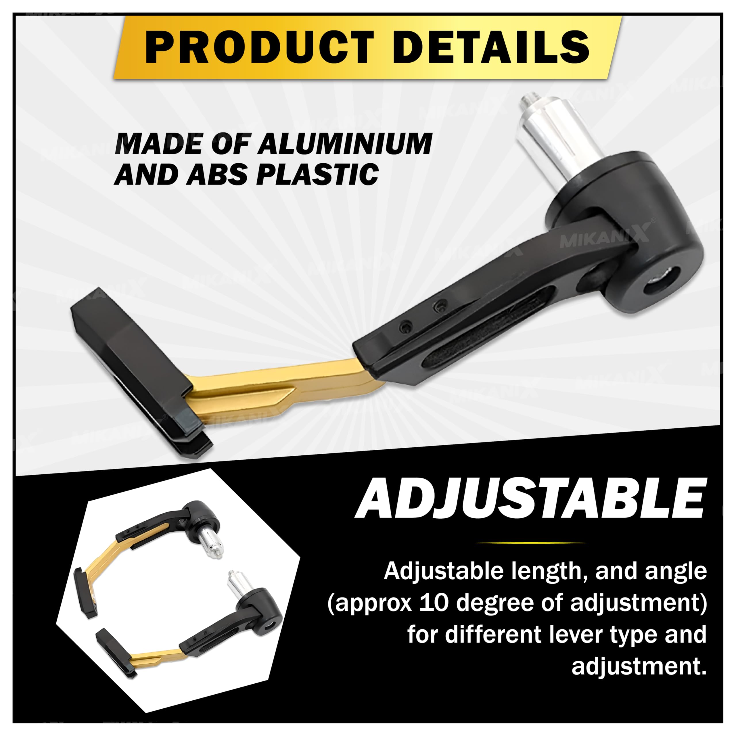 OBEROI'S TRADERS CNC Aluminium Motorcycle Handlebar Brake Clutch Lever Guard | Handle Bar End Protector | Handlebar Hand Guard Universal for All Bike