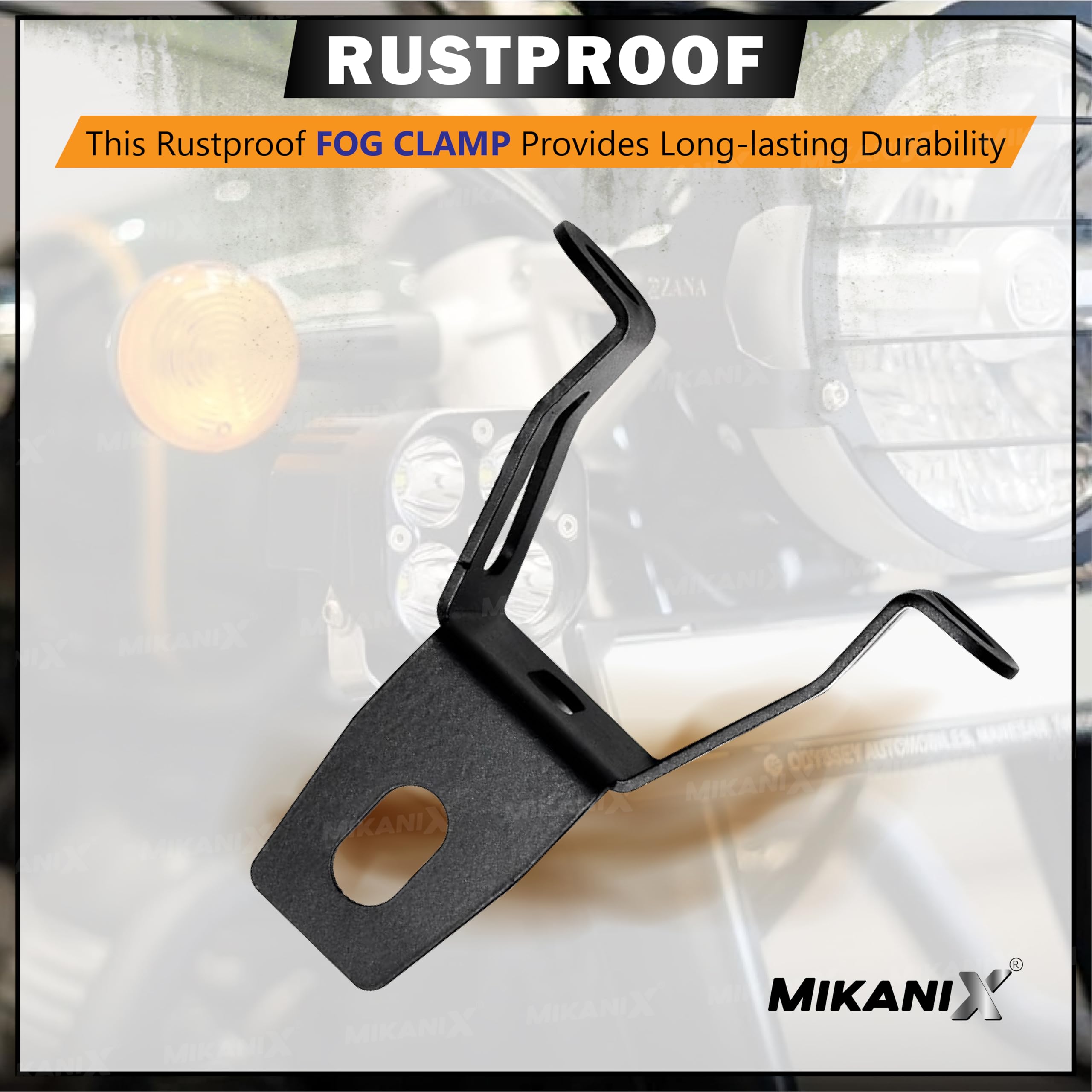 Mikanix Xpulse 200 Bike Fog Light Clamp / Fog Light Holder Mounting Bracket Set of 2 Bike Headlight Mount