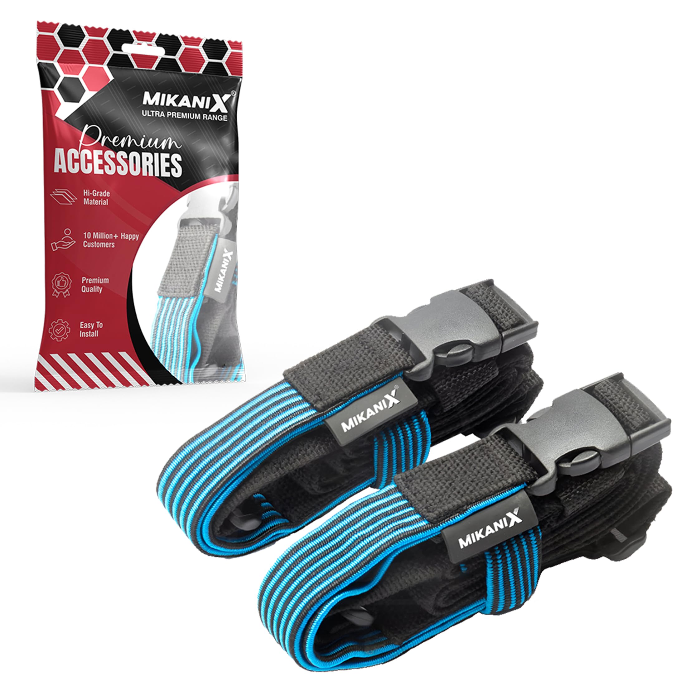 OBEROI'S TRADERS Bike Luggage Strap Cable Belt Rope | Strong Tie Down Belt for Motorcycle, Car, Roof Rack, Bicycle, Travel & Cargo