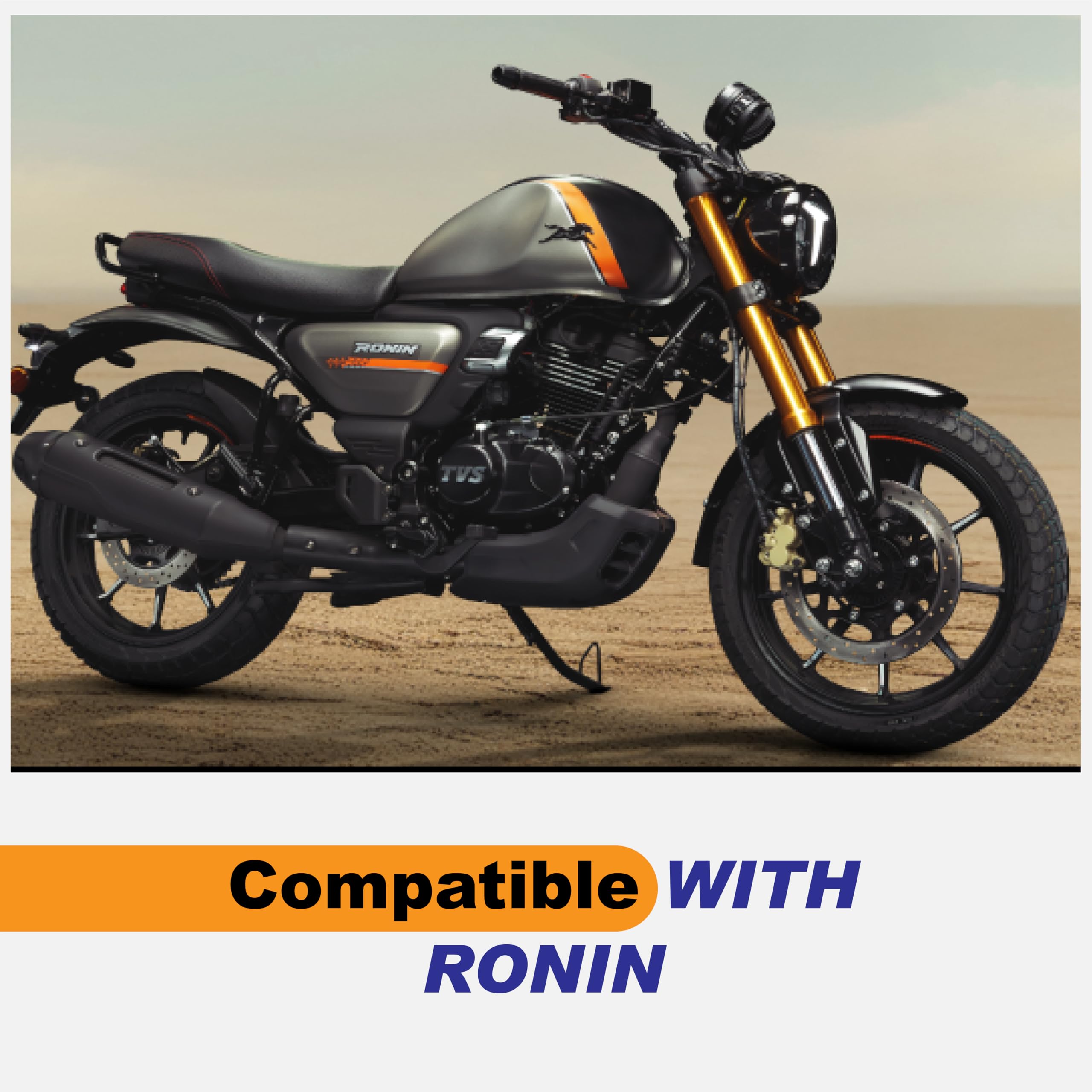 MIKANIX Stainless Steel Front Brake Oil Cap Guard for Ronin | Disc Brake Fluid Reservoir Protector Cover | Premium Bike Accessories