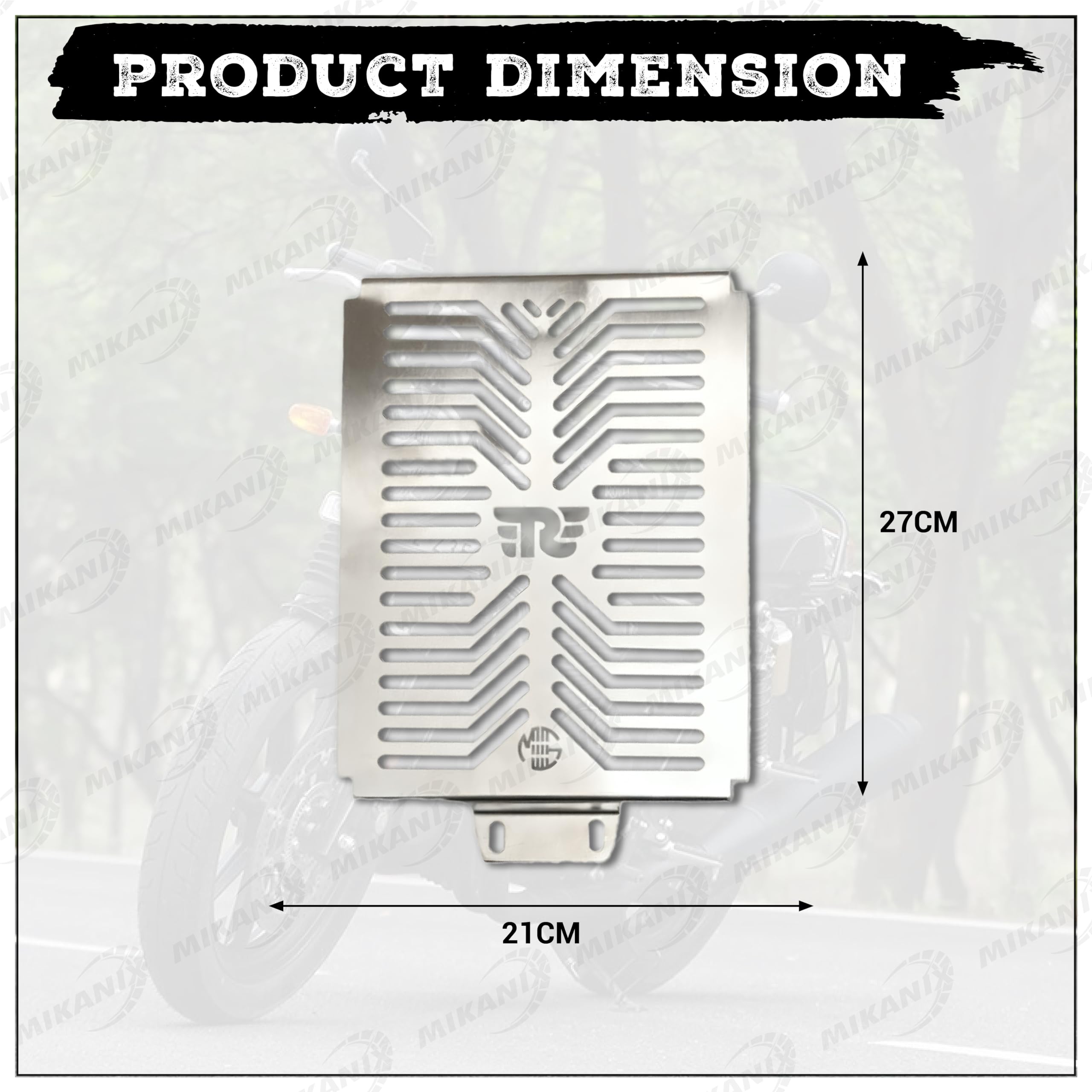 MIKANIX Stainless Steel Interceptor 650 / Continental GT 650 Bike Radiator Protector Grill/Cover Guard