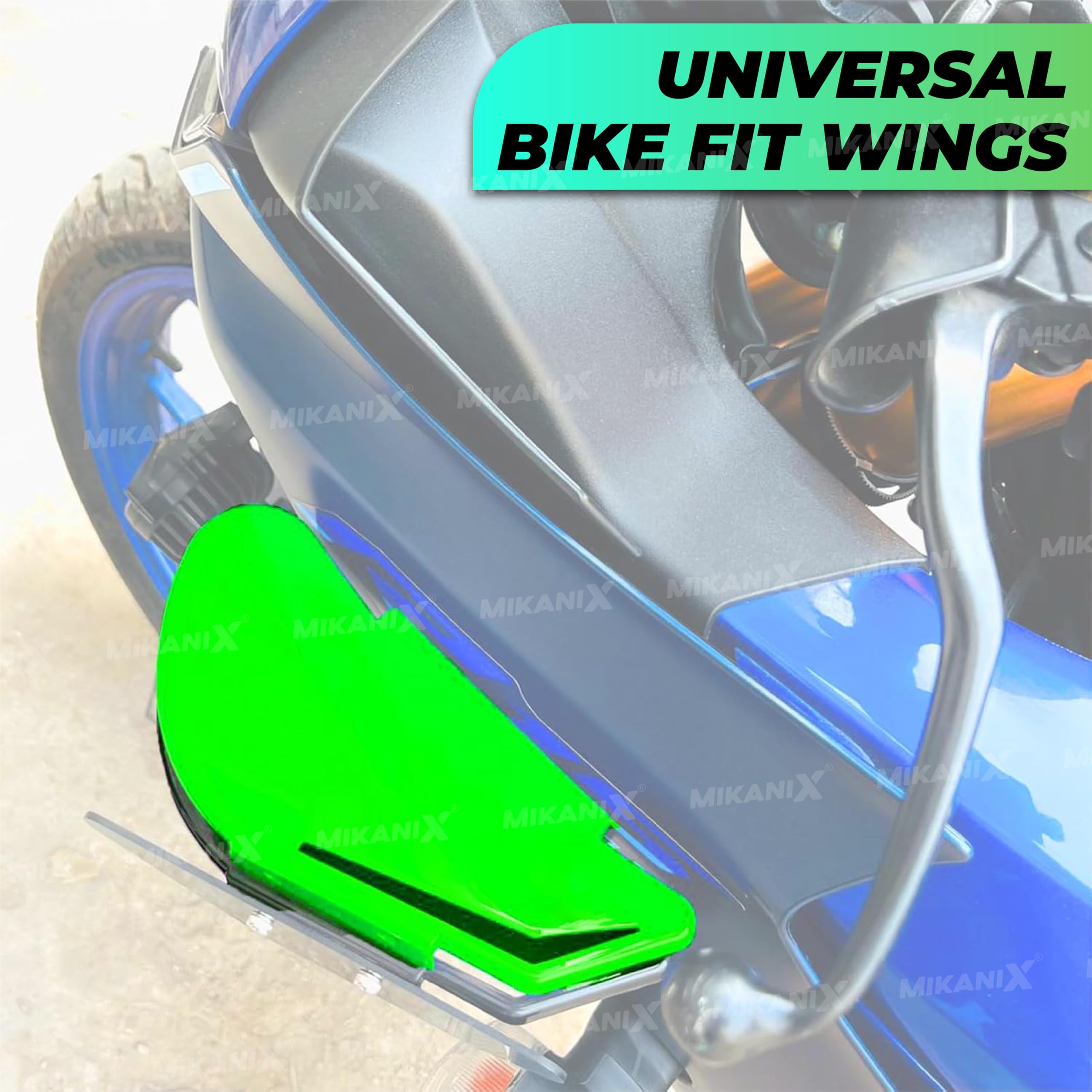 MIKANIX R15 V3 / V4, Ninja, CBR, RR310, KTM RC Bike Side Wings/Winglet Pro Canard Bike Fairing Kit (Pack of 2)