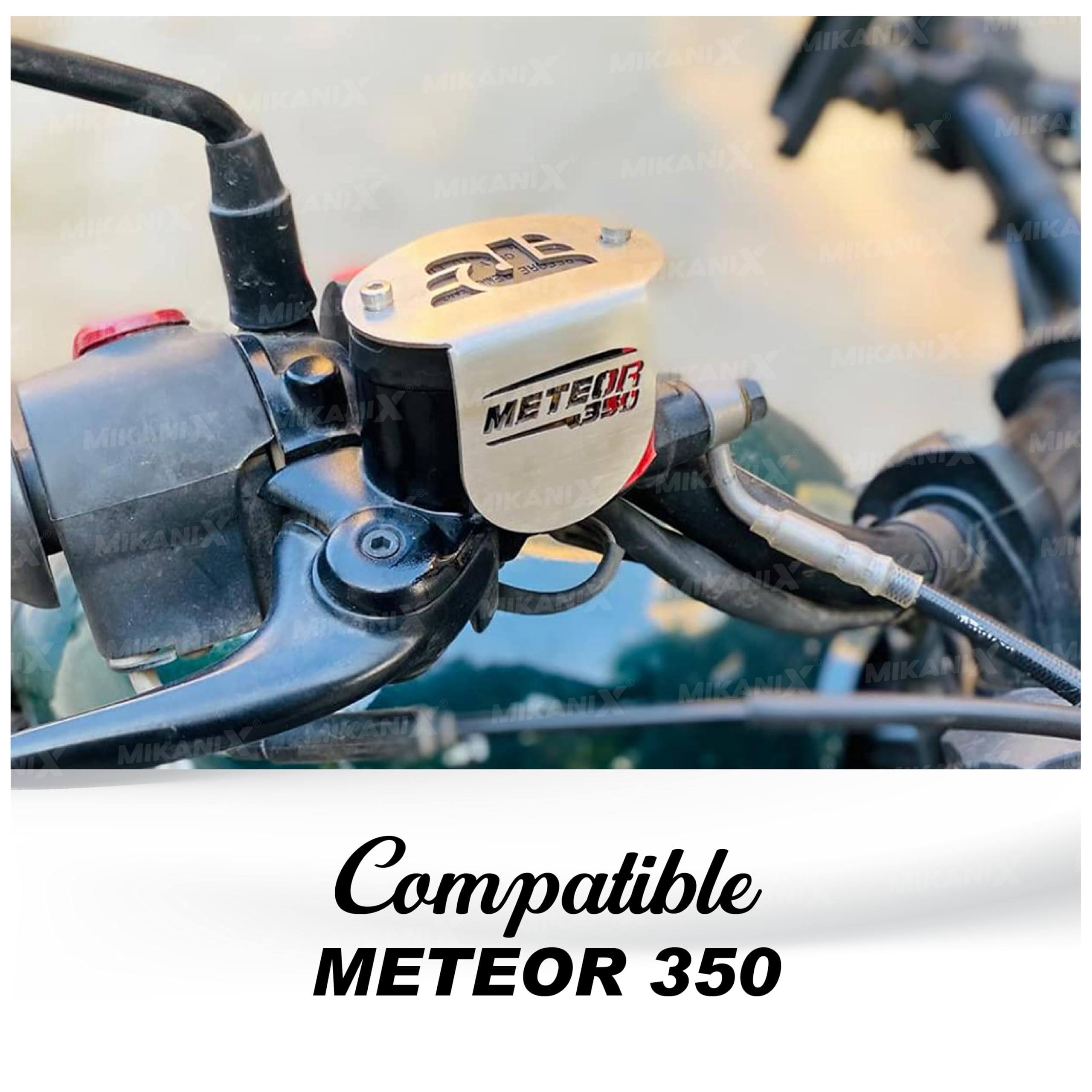 MIKANIX Front Disc Brake Fluid Reservoir Oil Cap | Container Guard Protector Cover Compatible with Royal Enfield Meteor 350