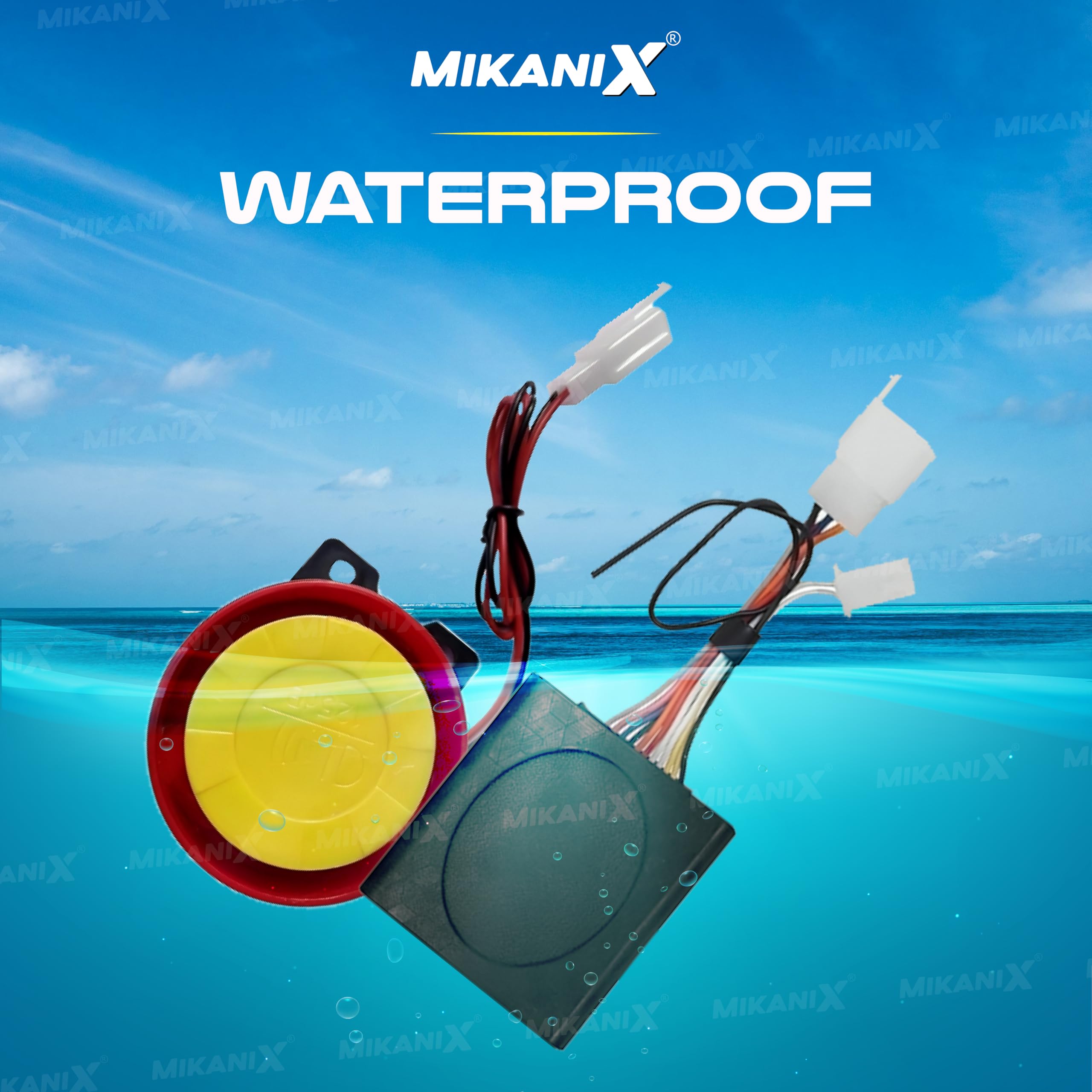 OBEROI'S TRADERS Anti Theft Motorcycle Security Alarm System with 2 Remotes for Bike Scooter Protection Engine Start