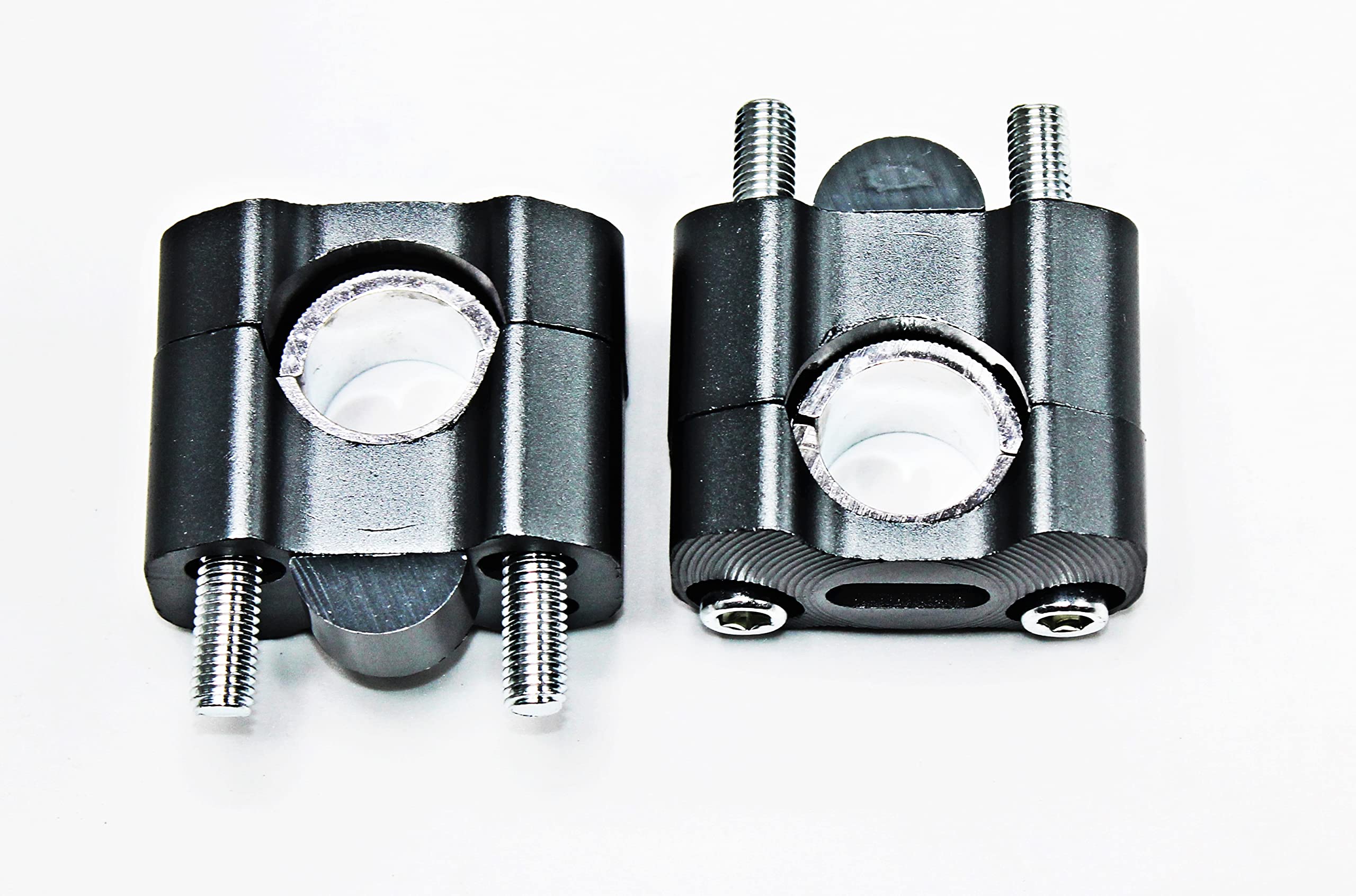 MIKANIX Universal Aluminum Handle Riser / Handlebar Height Raiser Clamps for All Bikes Handlebar Riser Kit