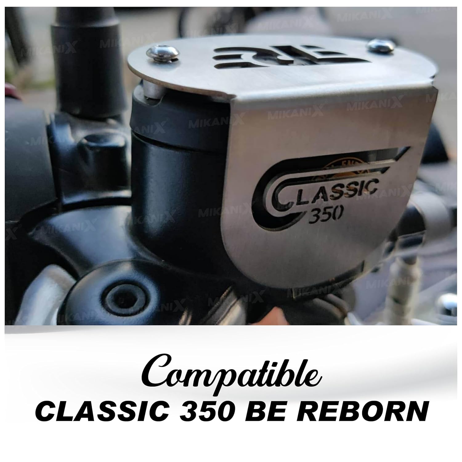 Mikanix Classic 350 Be Reborn Next Gen Front Disc Brake Fluid Reservoir Cap Cover Guard Protector Bike Crash Guard for Royal Enfield DM002