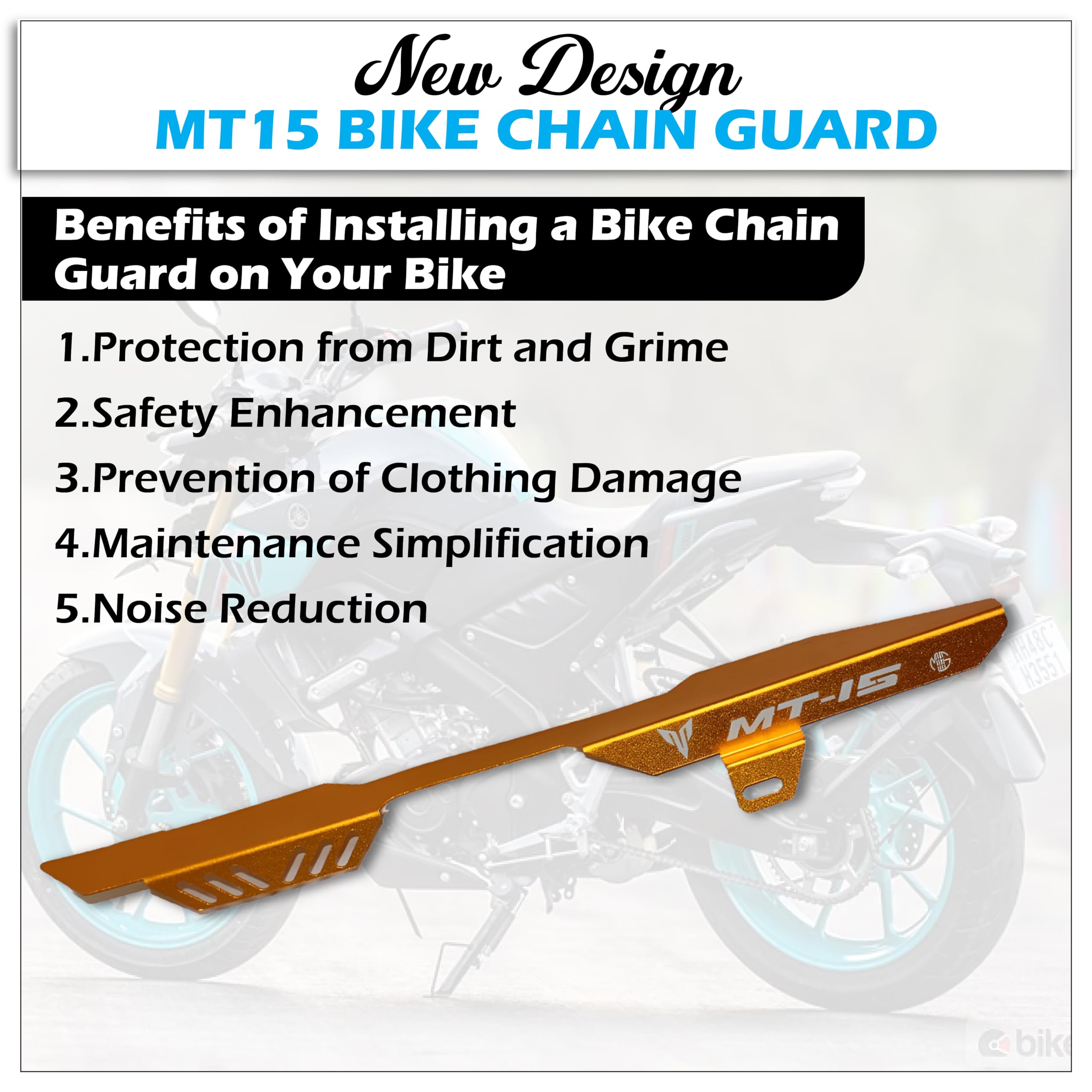 MIKANIX Bike Chain Cover/Chain Mud Protector for Yamaha R15