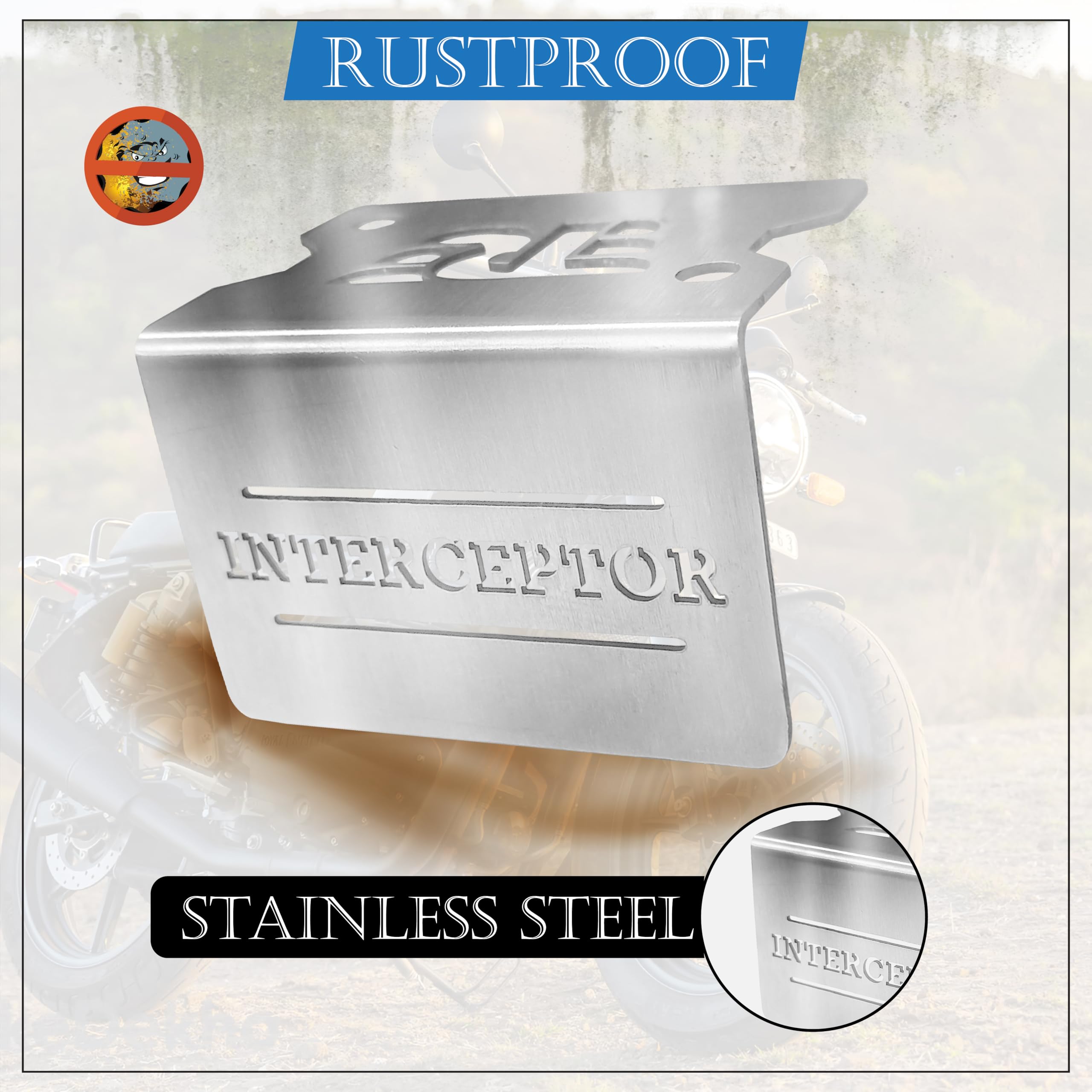 MIKANIX Stainless Steel Front Brake Oil Cap Guard for Interceptor 650 | Disc Brake Fluid Reservoir Protector Cover | Premium Bike Accessories