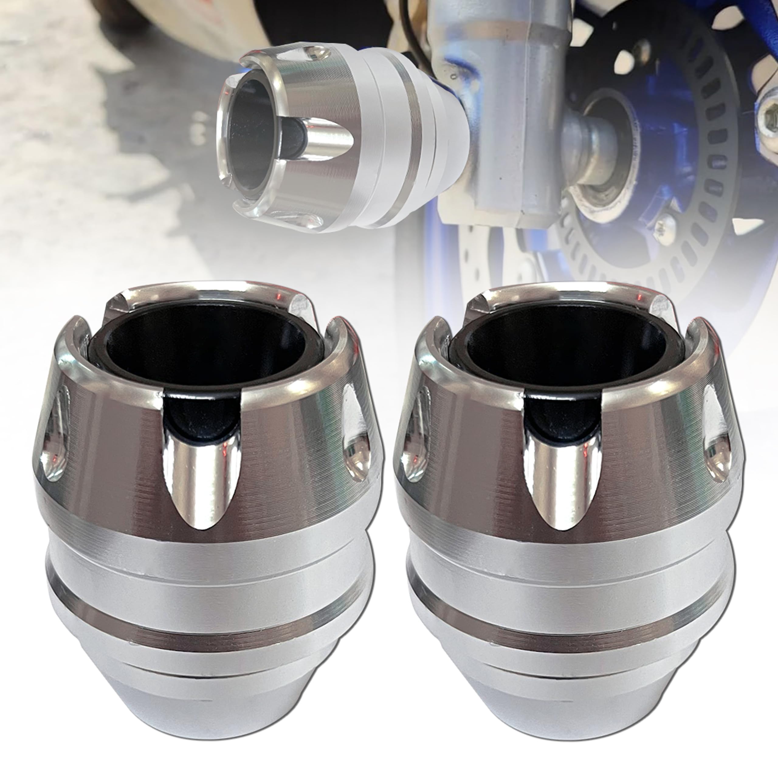 MIKANIX Universal Motorcycle Front Fork Slider | Wheel Frame Slider | Axle Protector Bike Crash Guard for All Bikes