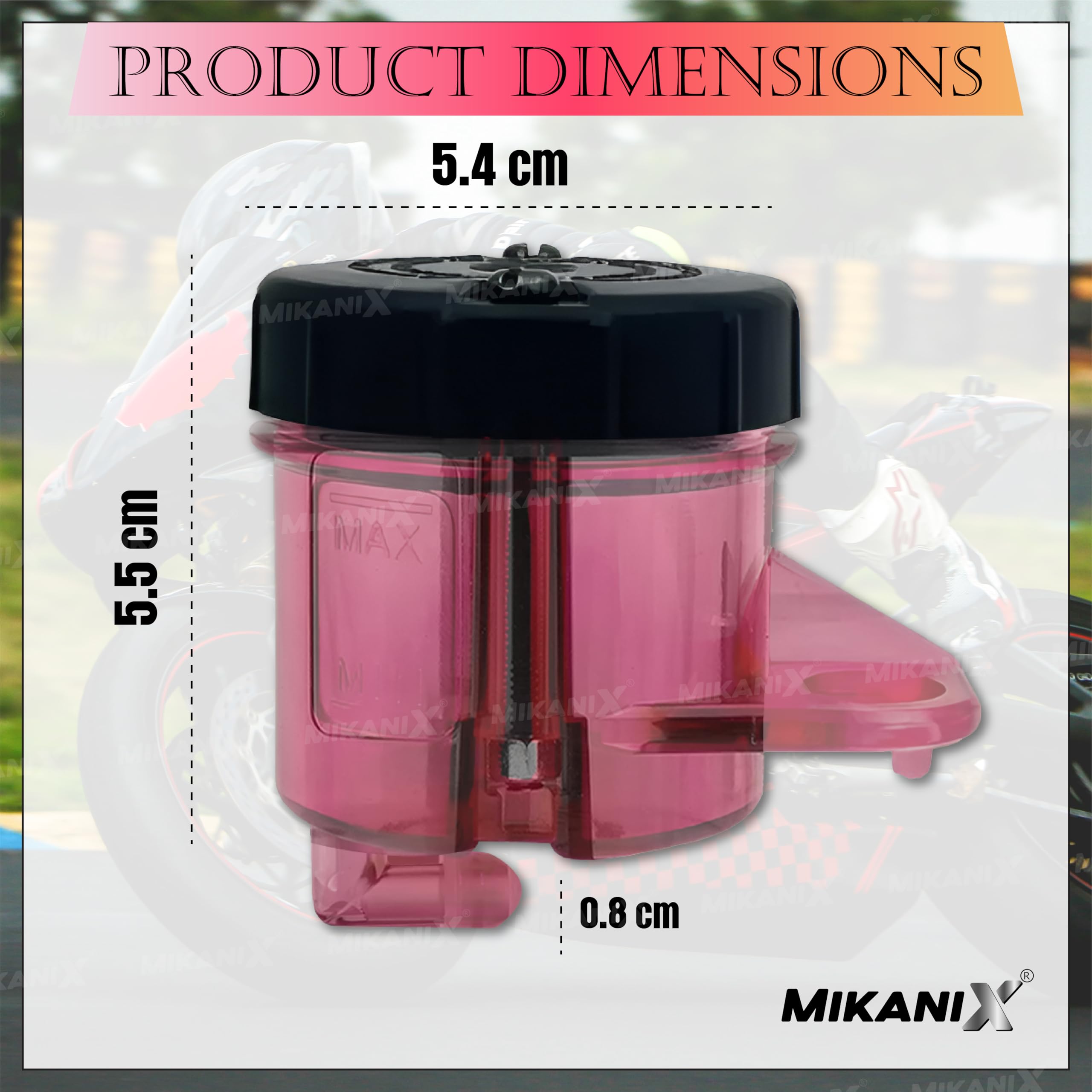 OBEROI'S TRADERS Universal Motorcycle Disc Brake Clutch Oil/Fluid Reservoir Can Cup Container (Red)