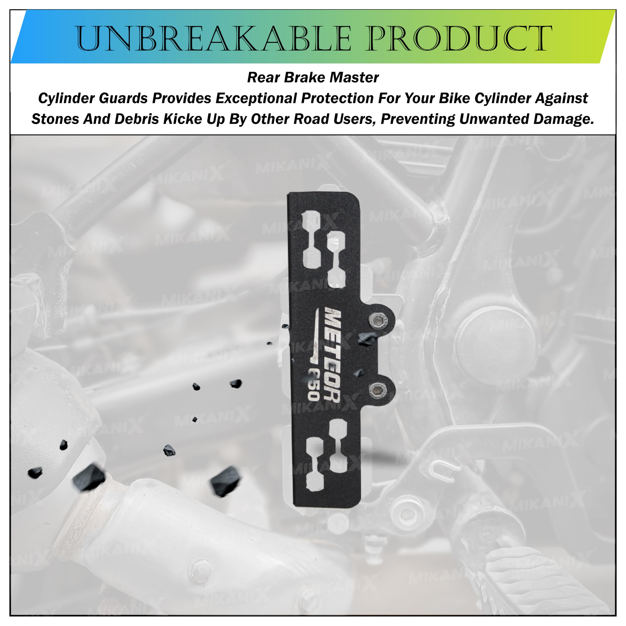 MIKANIX Bike Rear Master Cylinder Guard for Royal Enfield Super Meteor 650