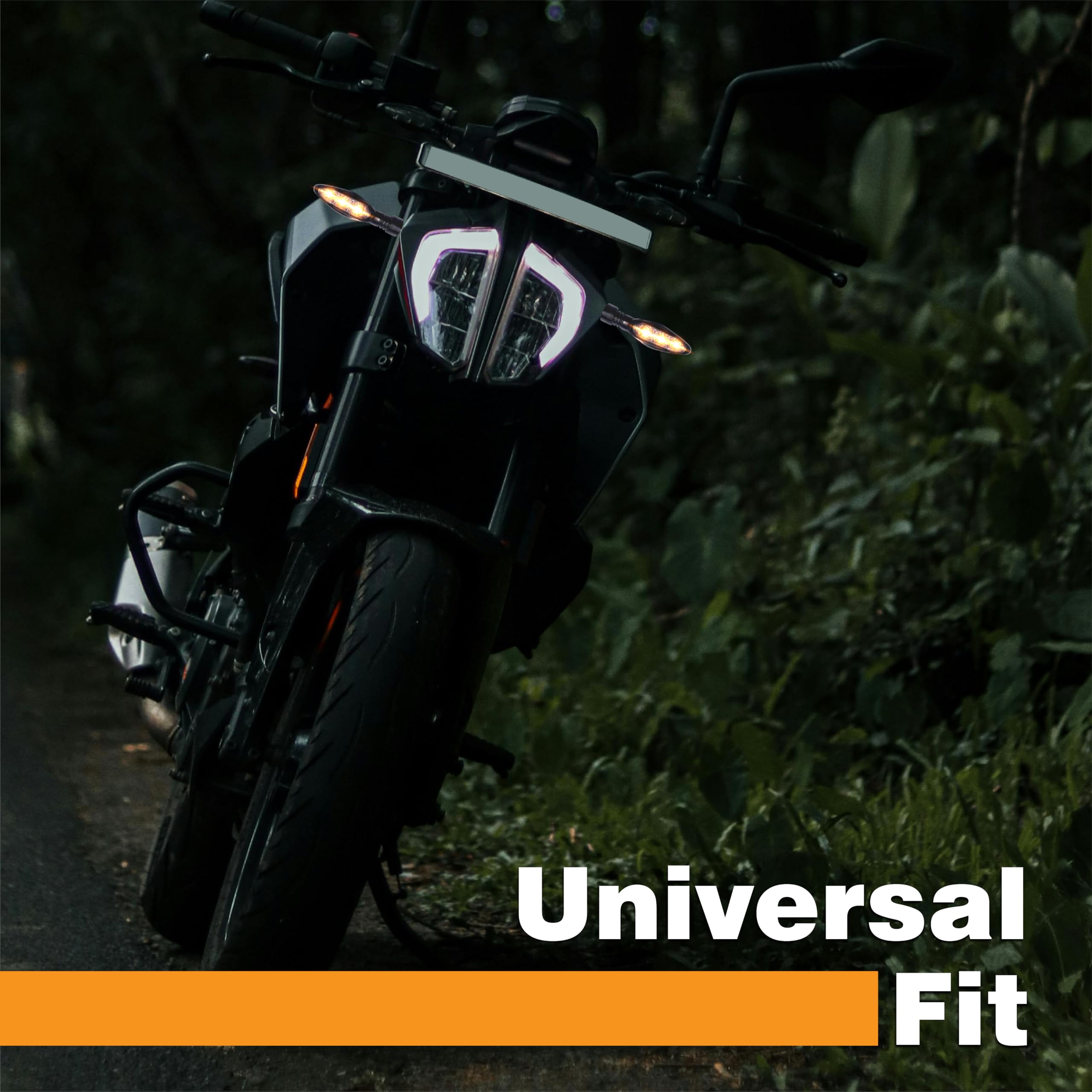 MIKANIX KTM Bike Front, Rear Turn Signal LED Indicator Light Lamp for KTM Duke | RC 125/200/250/390 All Models