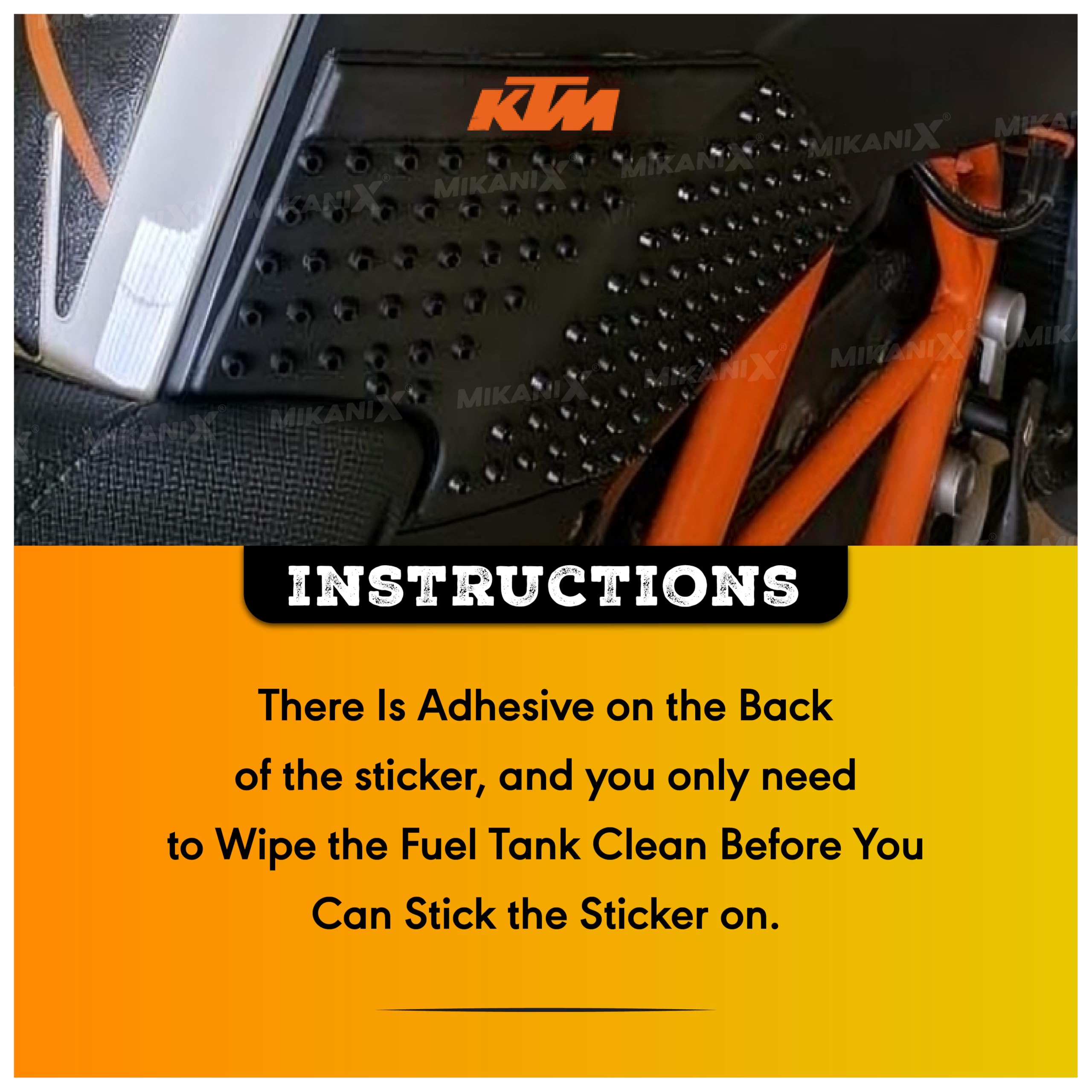 OBEROI'S TRADERS Anti Slip Silicone Tank Pad | Thai Pad and Ready to Race Front Disc Brake Oil Cap Reservoir Combo Compatible with All KTM | Duke | RC