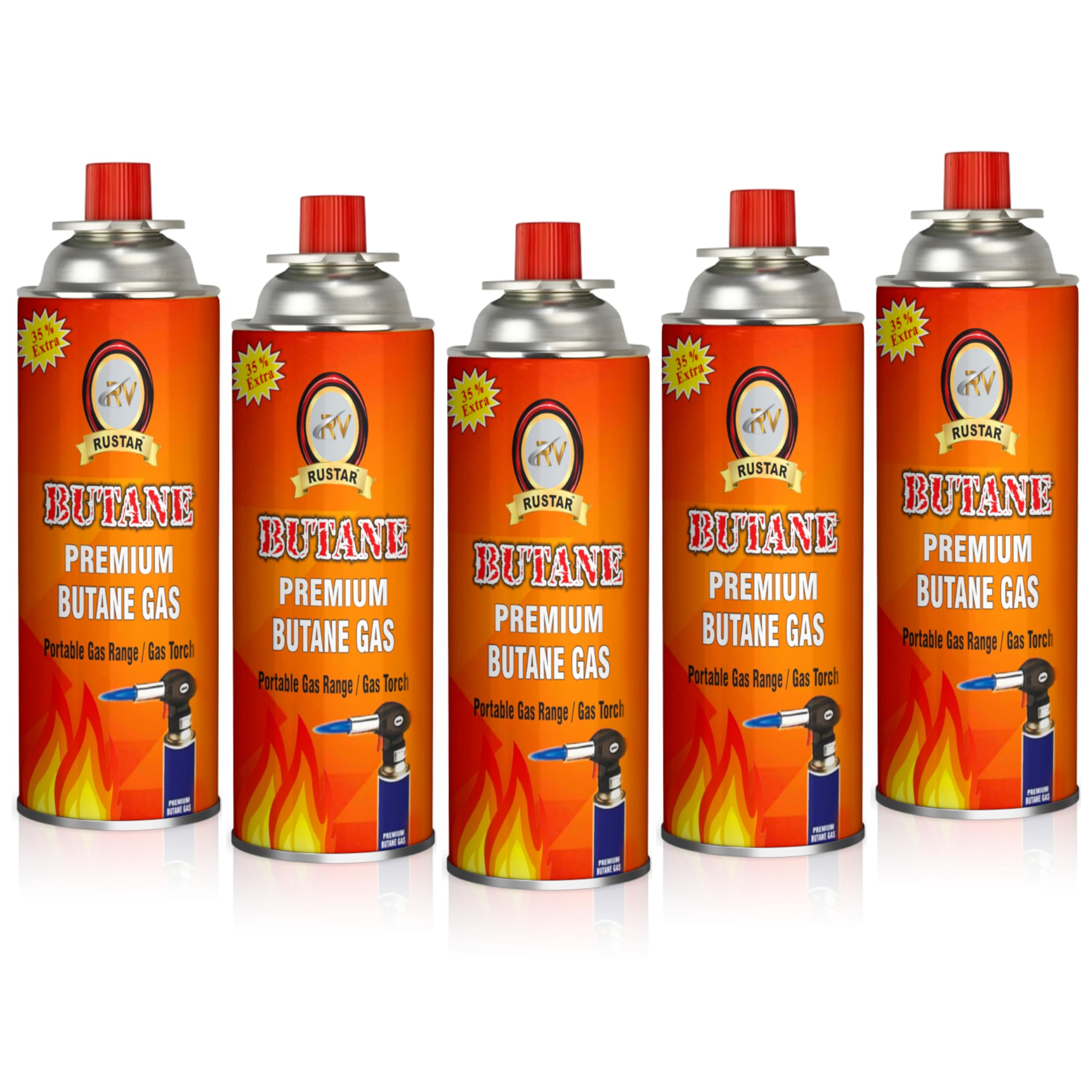 OBEROI'S TRADERS Butane Gas Canister (250g) for Camping Stove Burner Suitable to Refill Flame lighters, Small Stove, Flame Torch, Welding Fuel Gas & Food Baking