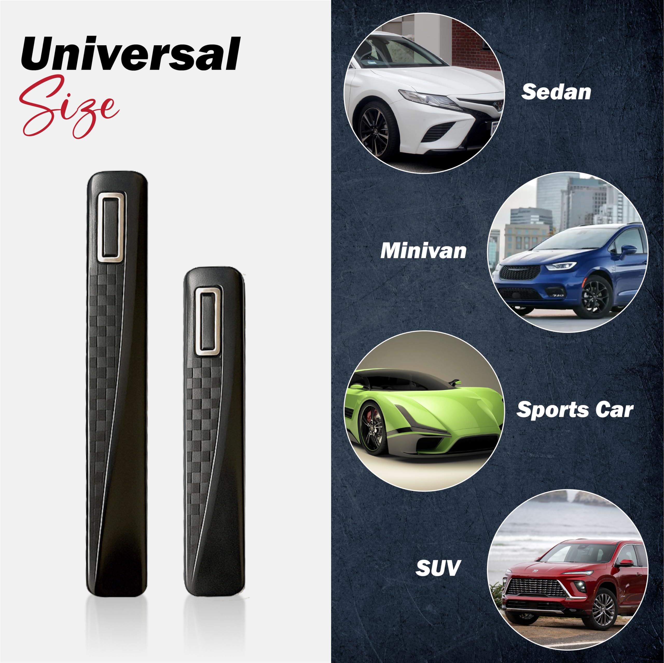 MIKANIX Car Door Protector Guard | Edge Scratch Guard Strip | Silicon with 3M Adhesive | Car Door Edge Protector for Scratch & Dent Protection | Black Carbon Finish