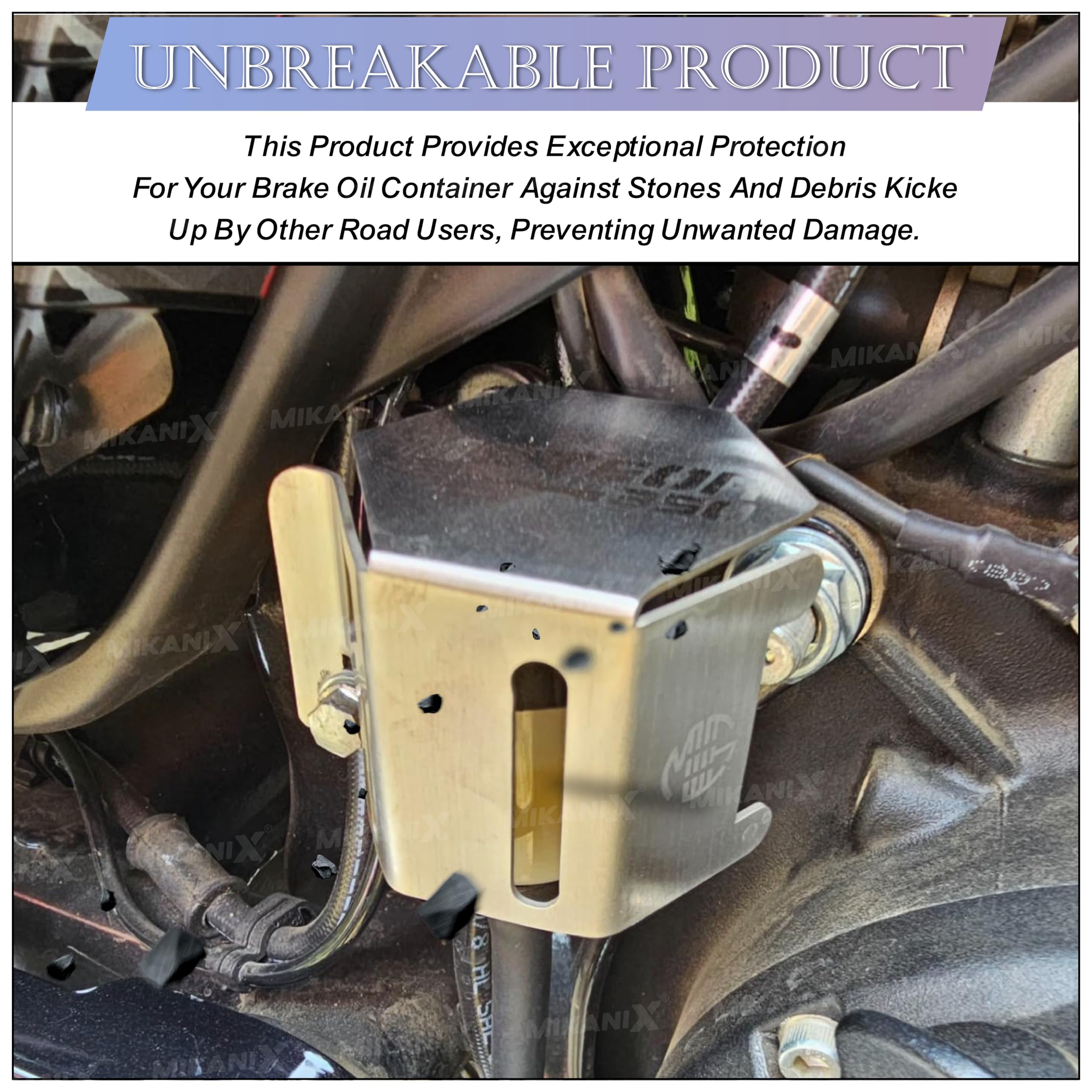 MIKANIX Premium Classic 350 Be Reborn Next Gen Rear Brake Oil Container Guard Compatible With Royal Enfield