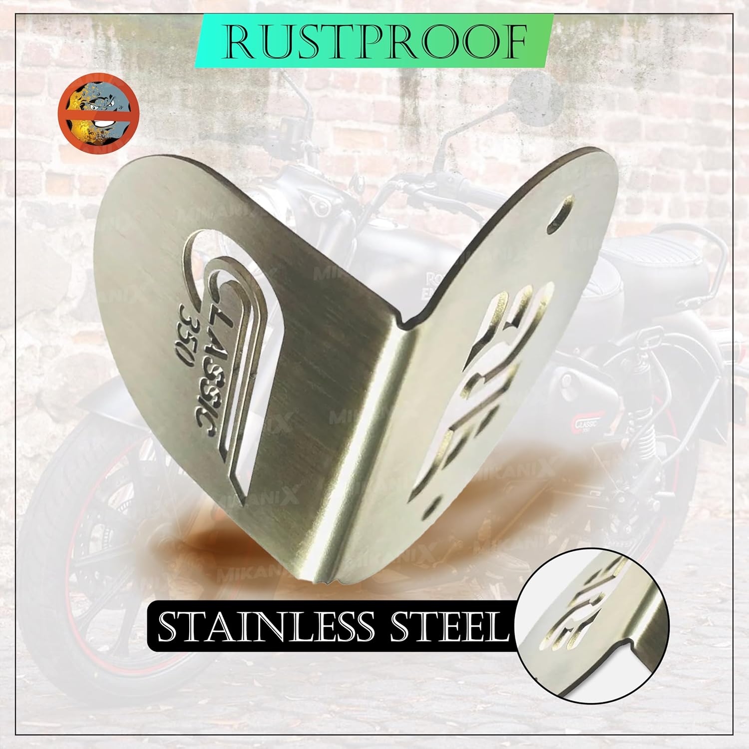 Mikanix Classic 350 Be Reborn Next Gen Front Disc Brake Fluid Reservoir Cap Cover Guard Protector Bike Crash Guard for Royal Enfield DM002