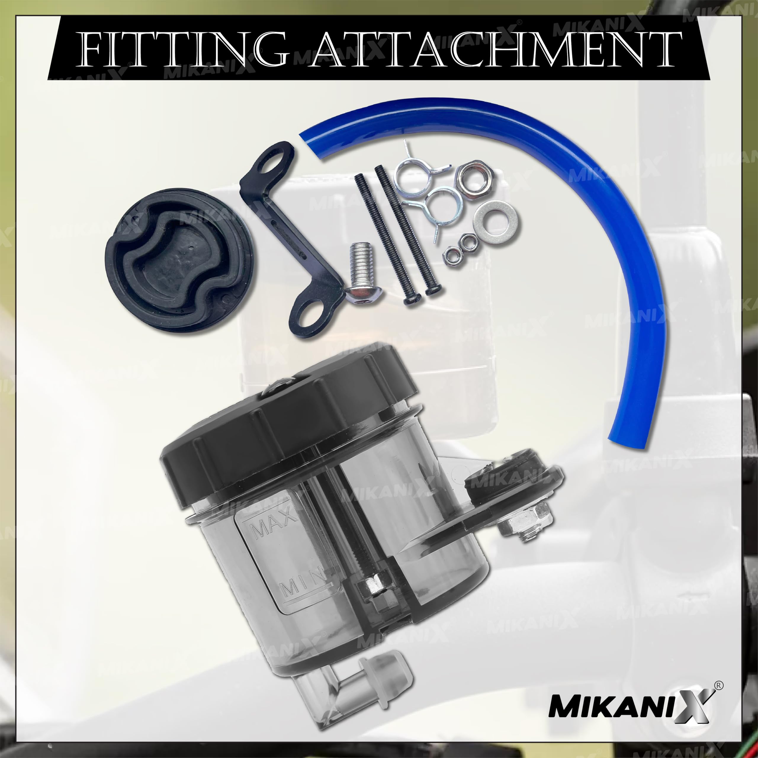 OBEROI'S TRADERS Universal Motorcycle Disc Brake Clutch Oil/Fluid Reservoir Can Cup Container (Black)