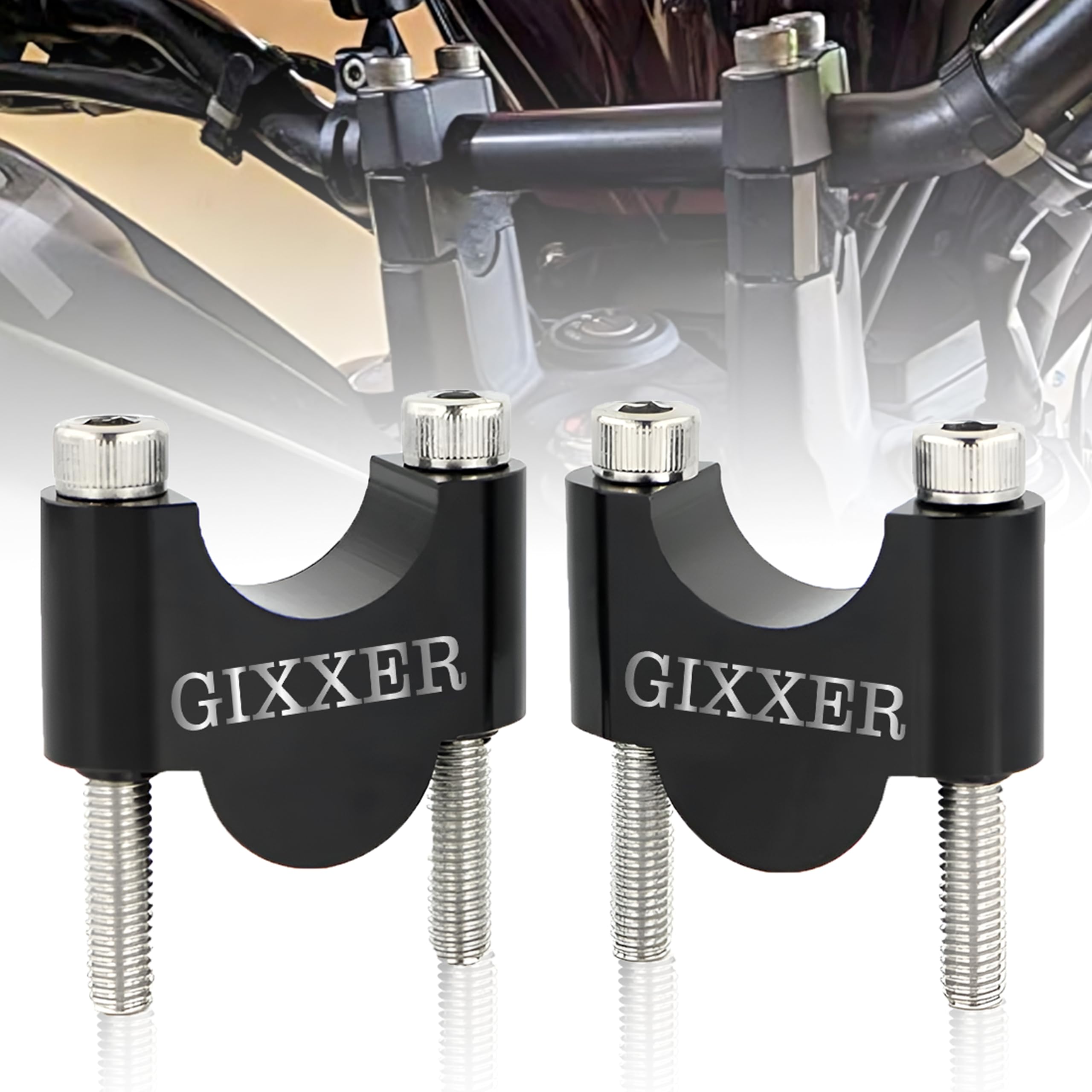 OBEROI'S TRADERS Bike Handlebar Riser | Handle Height Raiser Clamp Kit | Enhanced Comfort and Control | Compatible with Suzuki Gixxer SF 150/250