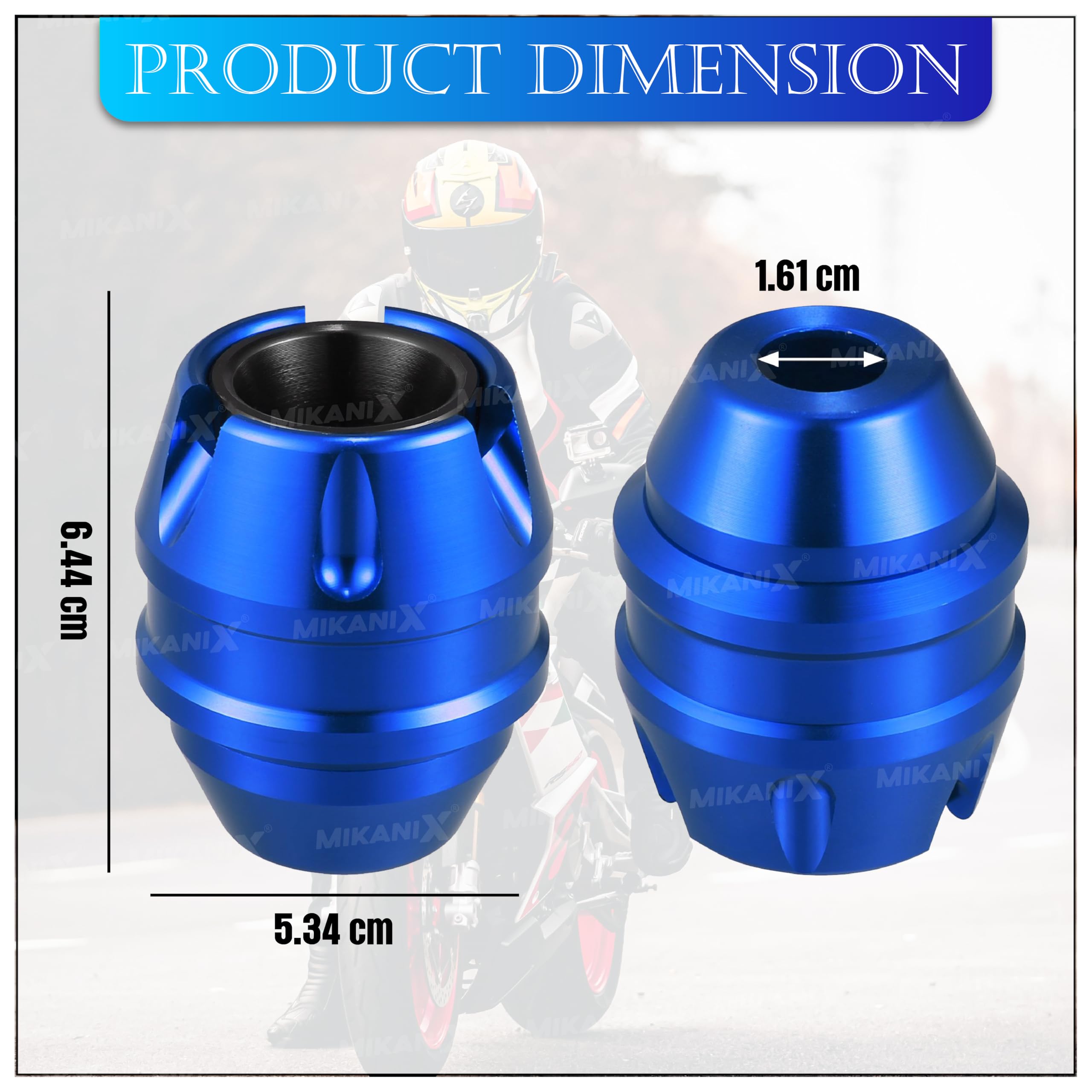 MIKANIX Universal Motorcycle Front Fork Slider | Wheel Frame Slider | Axle Protector Bike Crash Guard for All Bikes