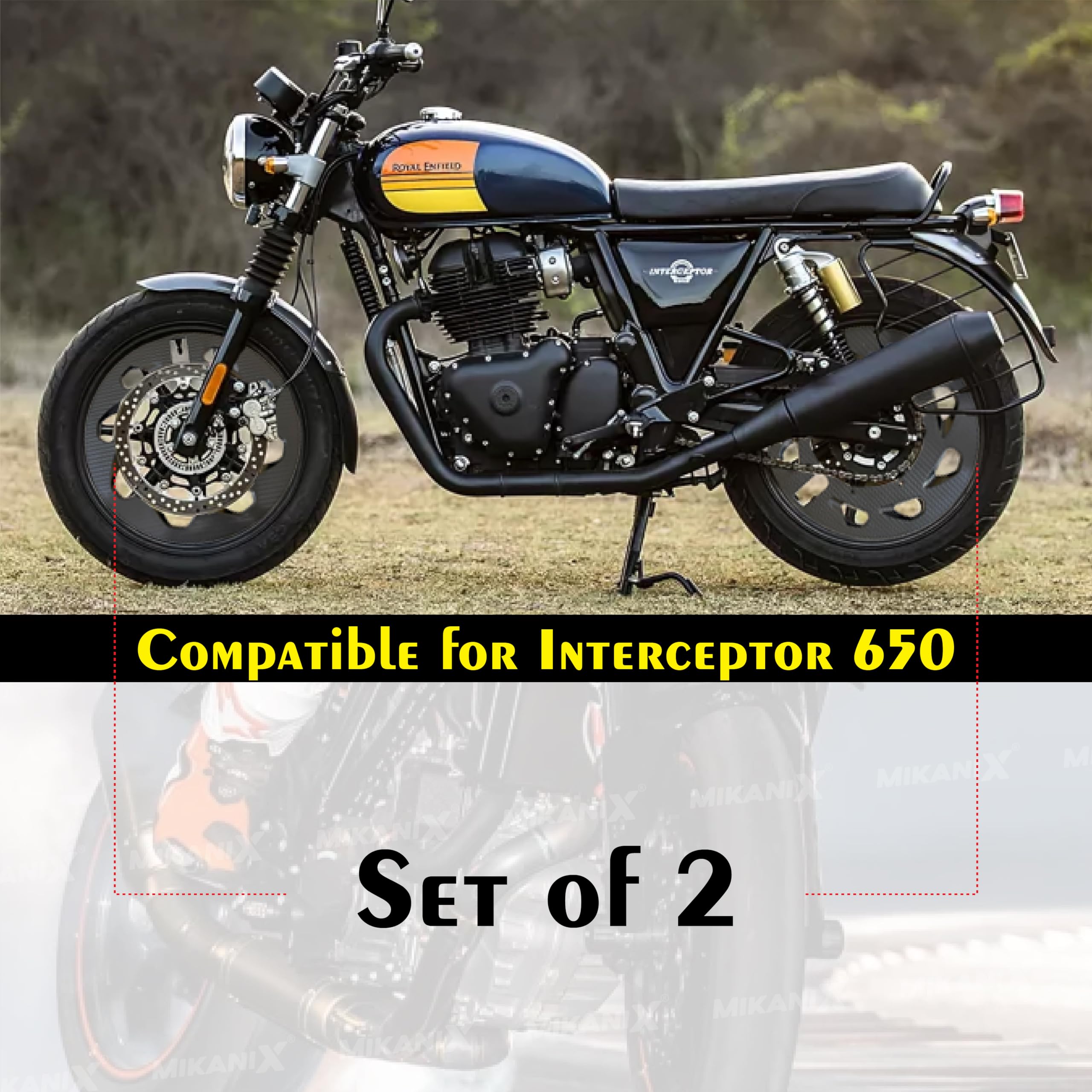 OBEROI'S TRADERS Carbon Finish Front/Rear Pro Disc Wheel Cover | Alloy Hubcap Cover 17 Inch Bike Fairing Kit Compatible with RE Interceptor 650