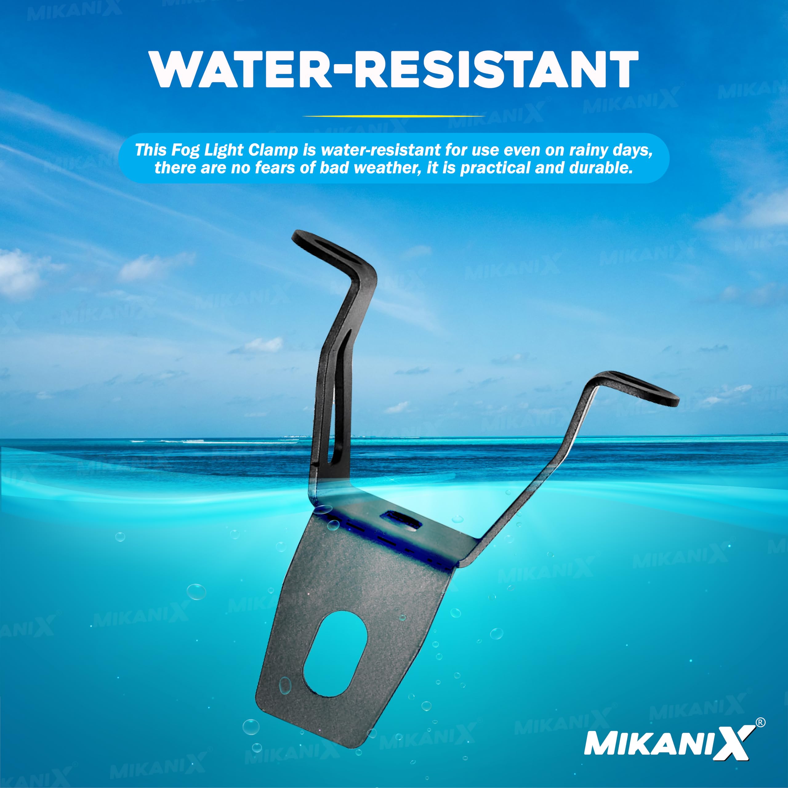 Mikanix Premium Fog Clamp Light Brackets Compatible with/for Royal Enfield Meteor 350 Set of 2