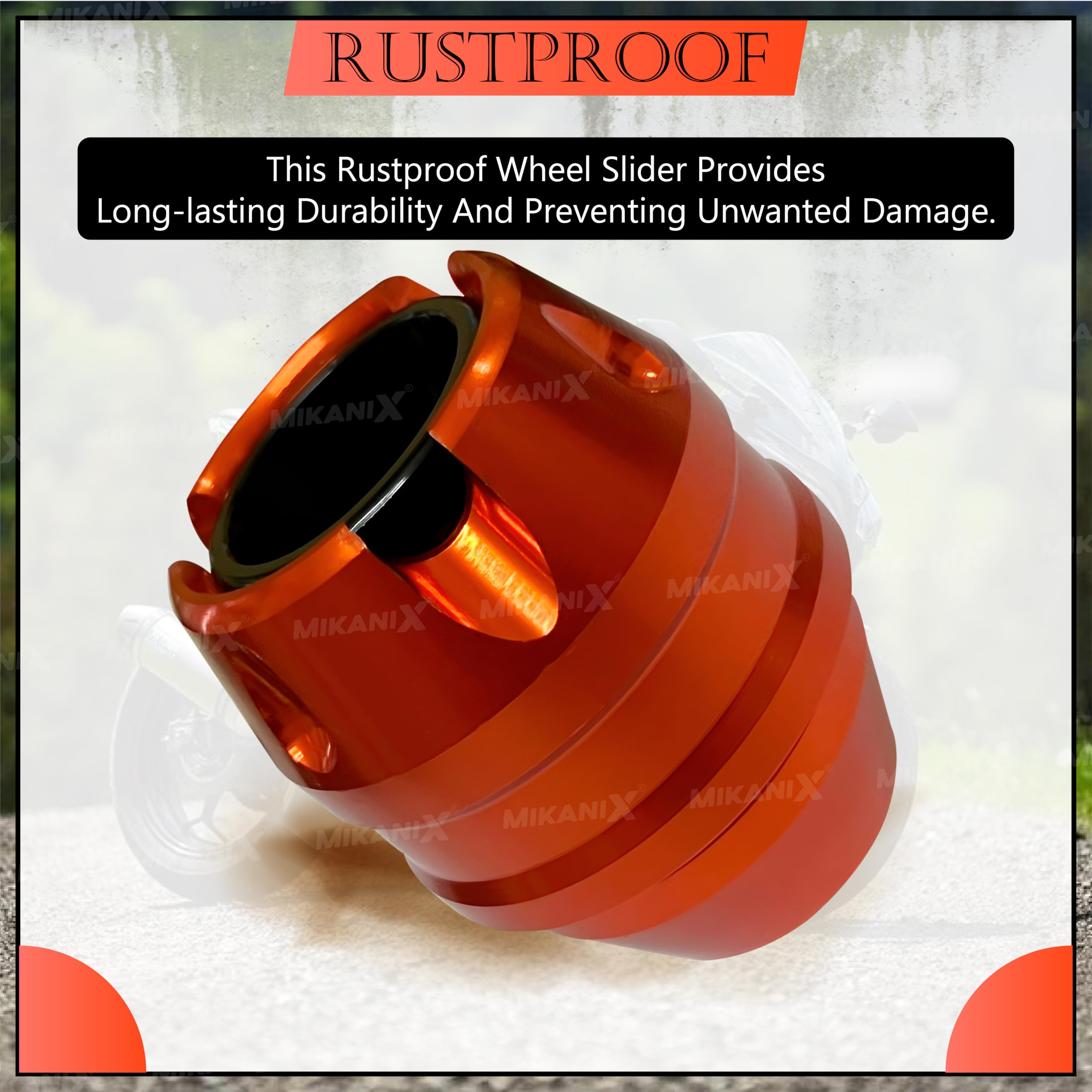 MIKANIX Universal Motorcycle Front Fork Slider | Wheel Frame Slider | Axle Protector Bike Crash Guard for All Bikes