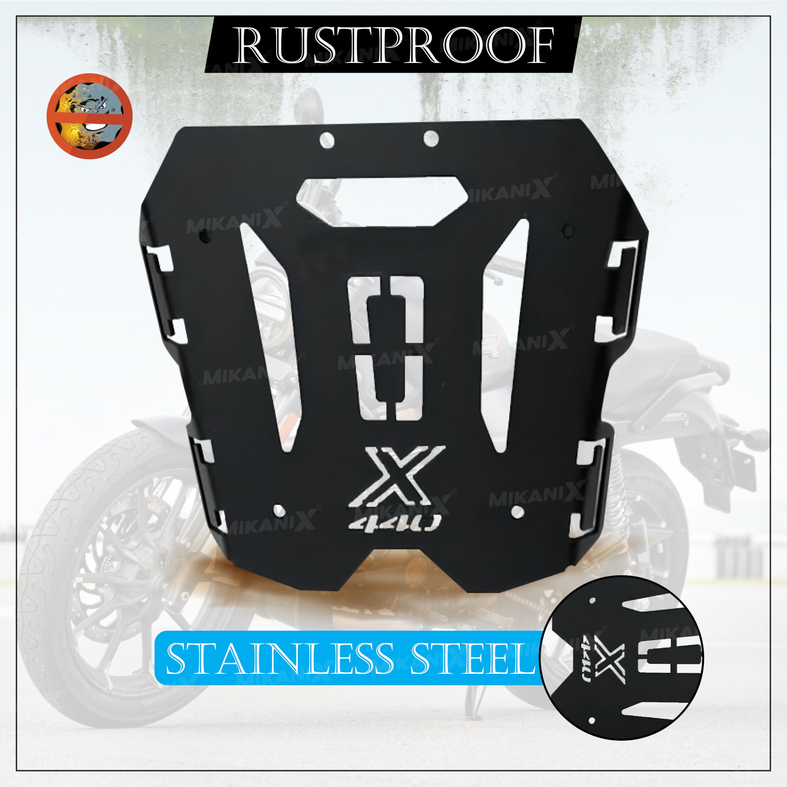 MIKANIX Motorbike Rear Racks | Trail Expedition Rear Luggage Carrier | Back Luggage Plate Compatible with Harley Davidson X440
