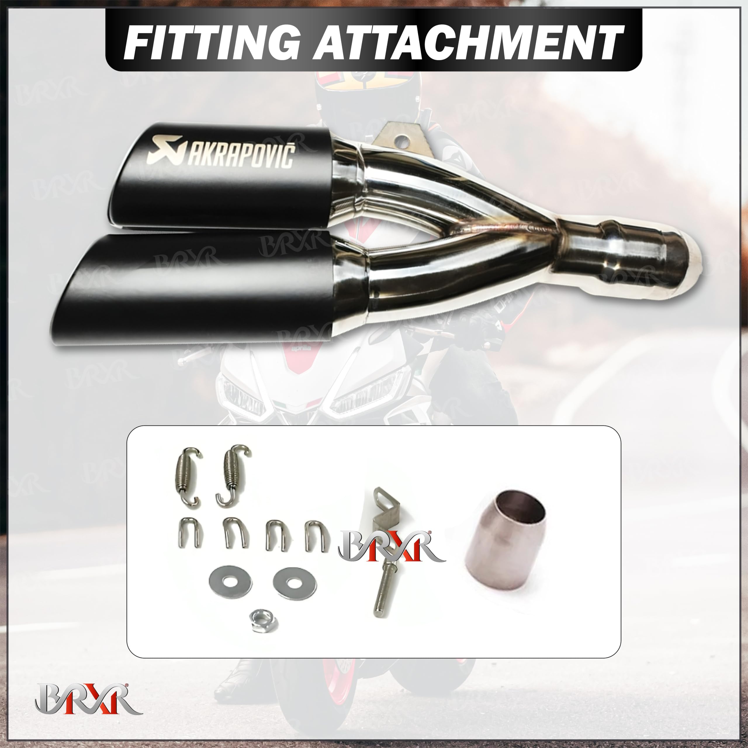 Mikanix Premium Akrapovic Universal Exhaust/Silencer Muffler Pipe for All Bikes/Motorcycle