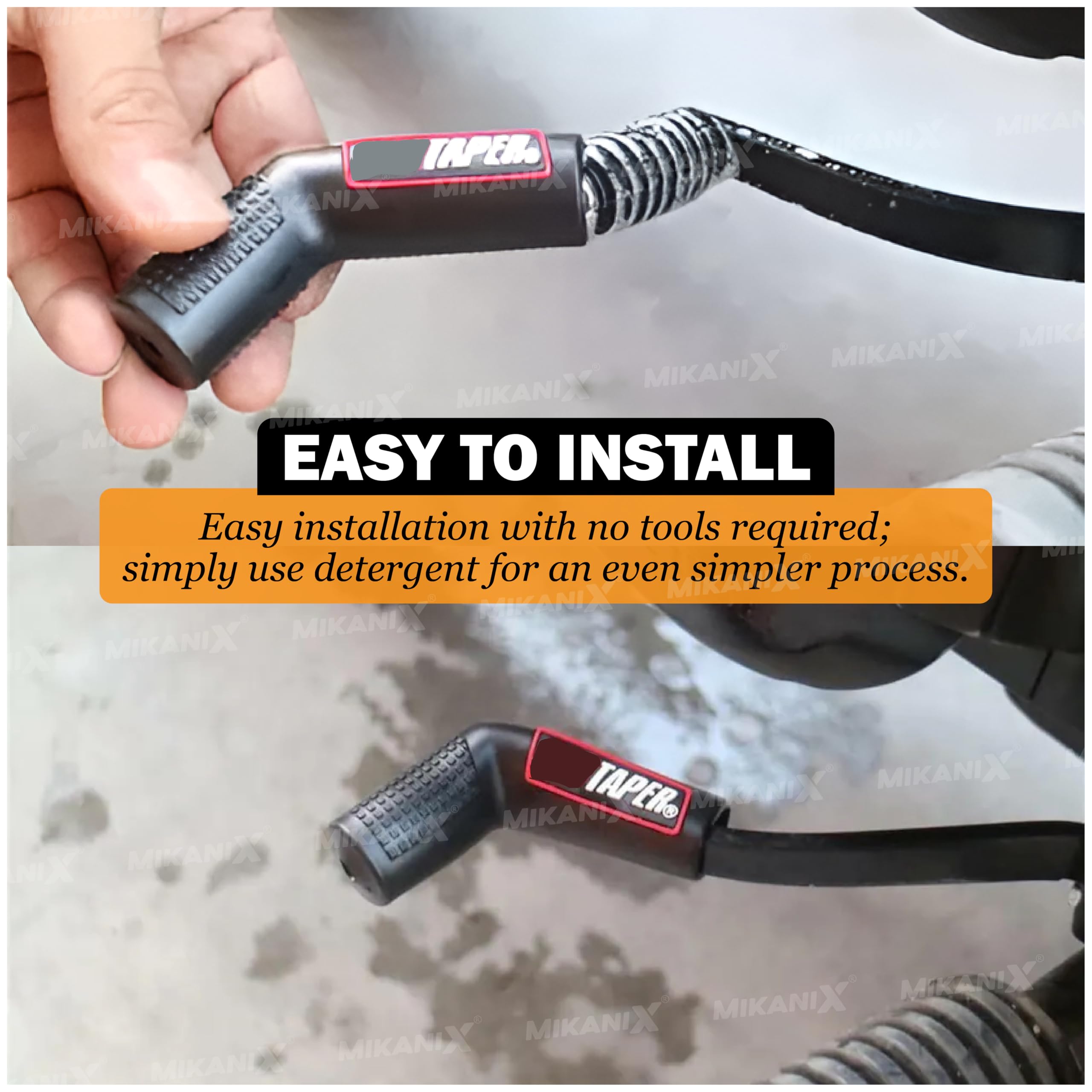 OBEROI'S TRADERS Multi Purpose ABS Plastic Motorcycle | Bicycle Chain Cleaner Brush with Gear Shift Rubber Collar | Shoe Protector