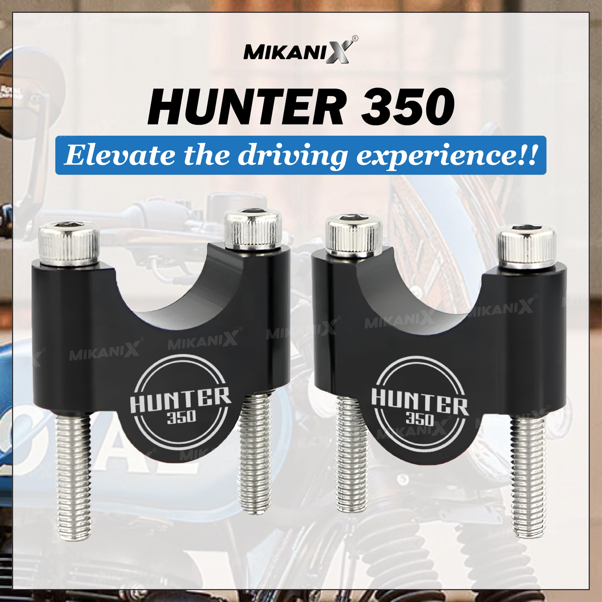 OBEROI'S TRADERS 1 YEAR WARRANTY Premium Handle Riser/Raiser Handlebar Height Riser Clamp Compatible For RE Hunter 350